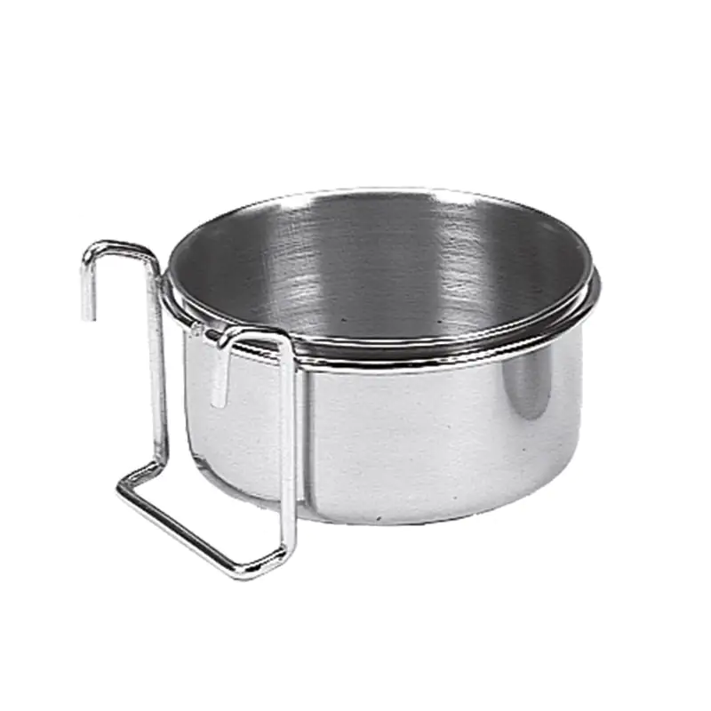 Nobby Edelstahlnapf mit Befestigung Ø 10 cm - 250 ml silber