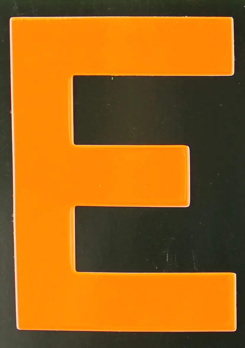Conacord Reflektierender Klebebuchstabe "E" orange 80 mm