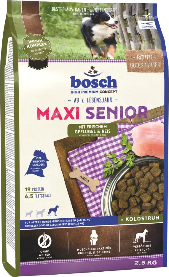 Bosch Hundetrockenfutter Senior Maxi 2,5 kg Geflügel 