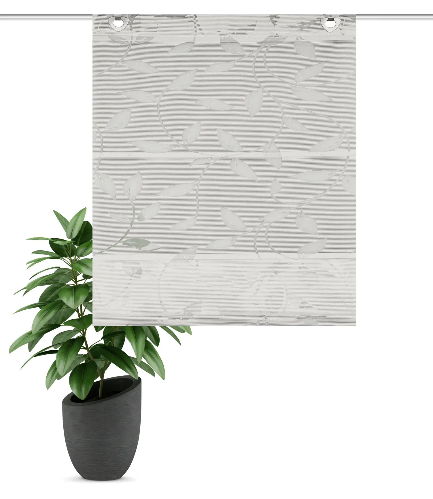 Home Wohnideen Magnetrollo Bambus 130 x 60 cm grau 