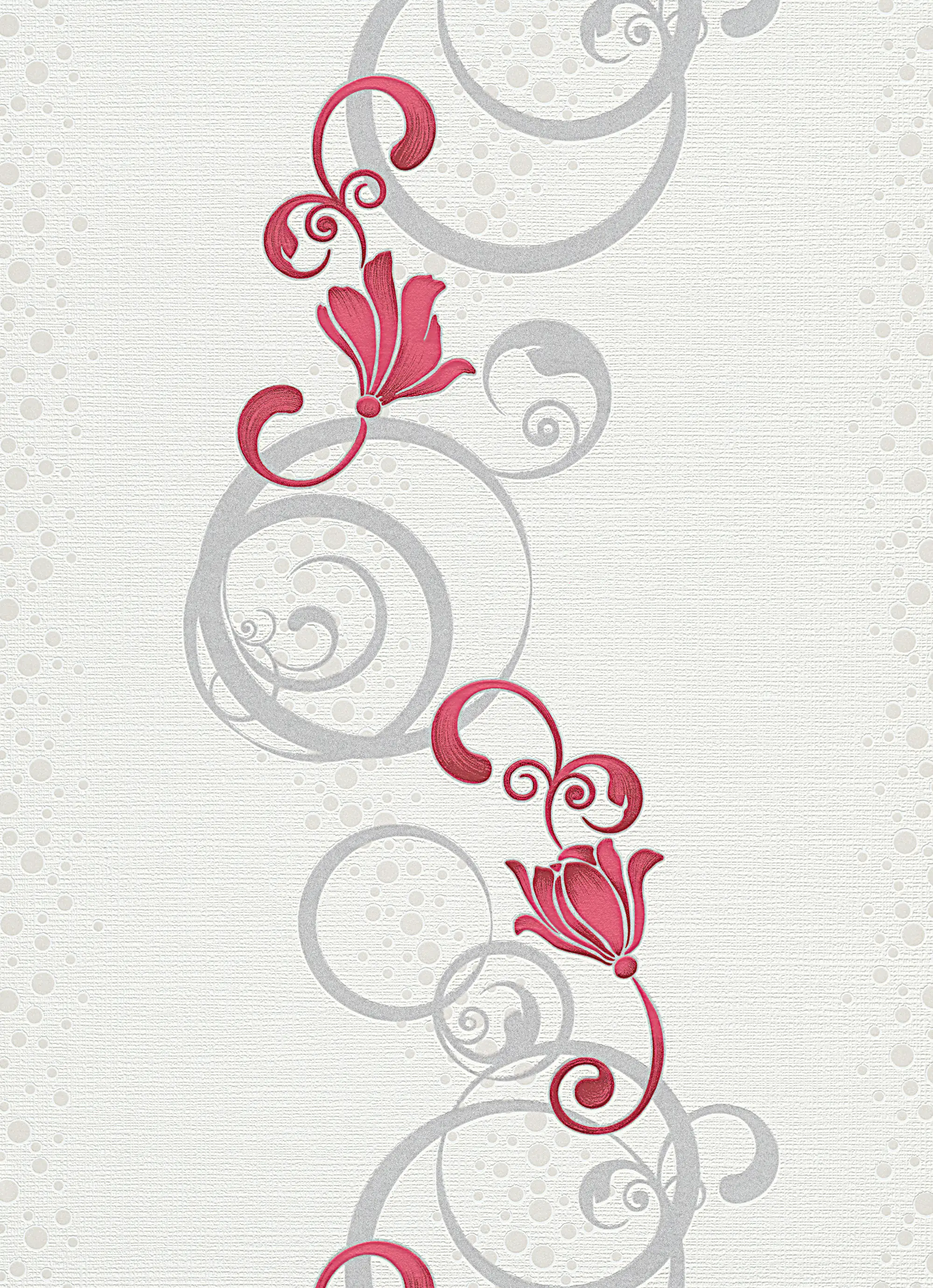 Erismann Vliestapete 13287-20 Floral weiß rot 10,05 x 0,53 m