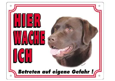 Nobby Warntafel Labrador dunkel 25 x 20 cm