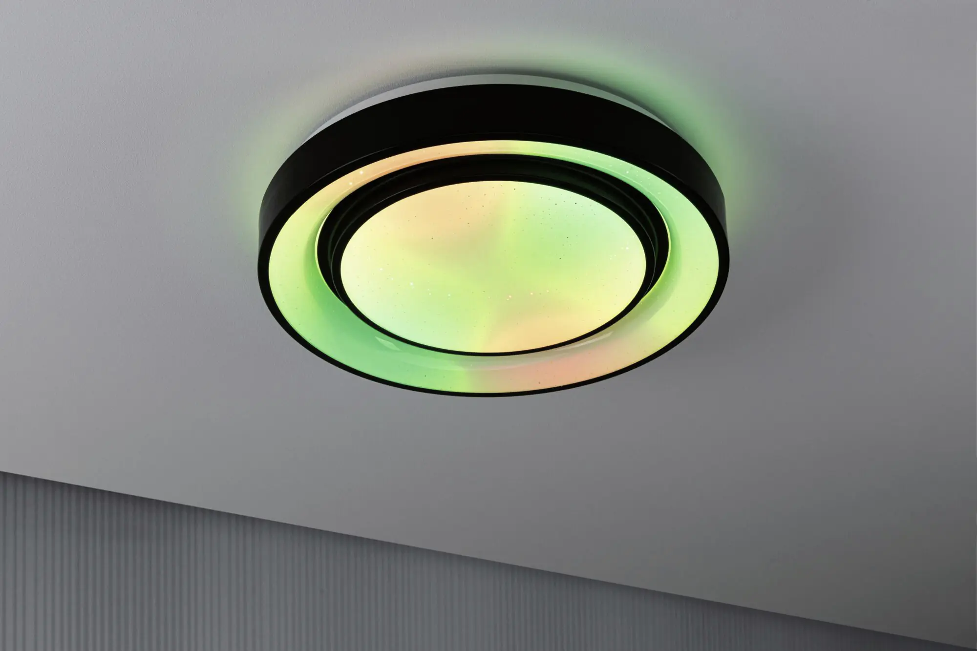 Paulmann LED Deckenleuchte Rainbow schwarz weiß Ø 37,5 cm RGBW