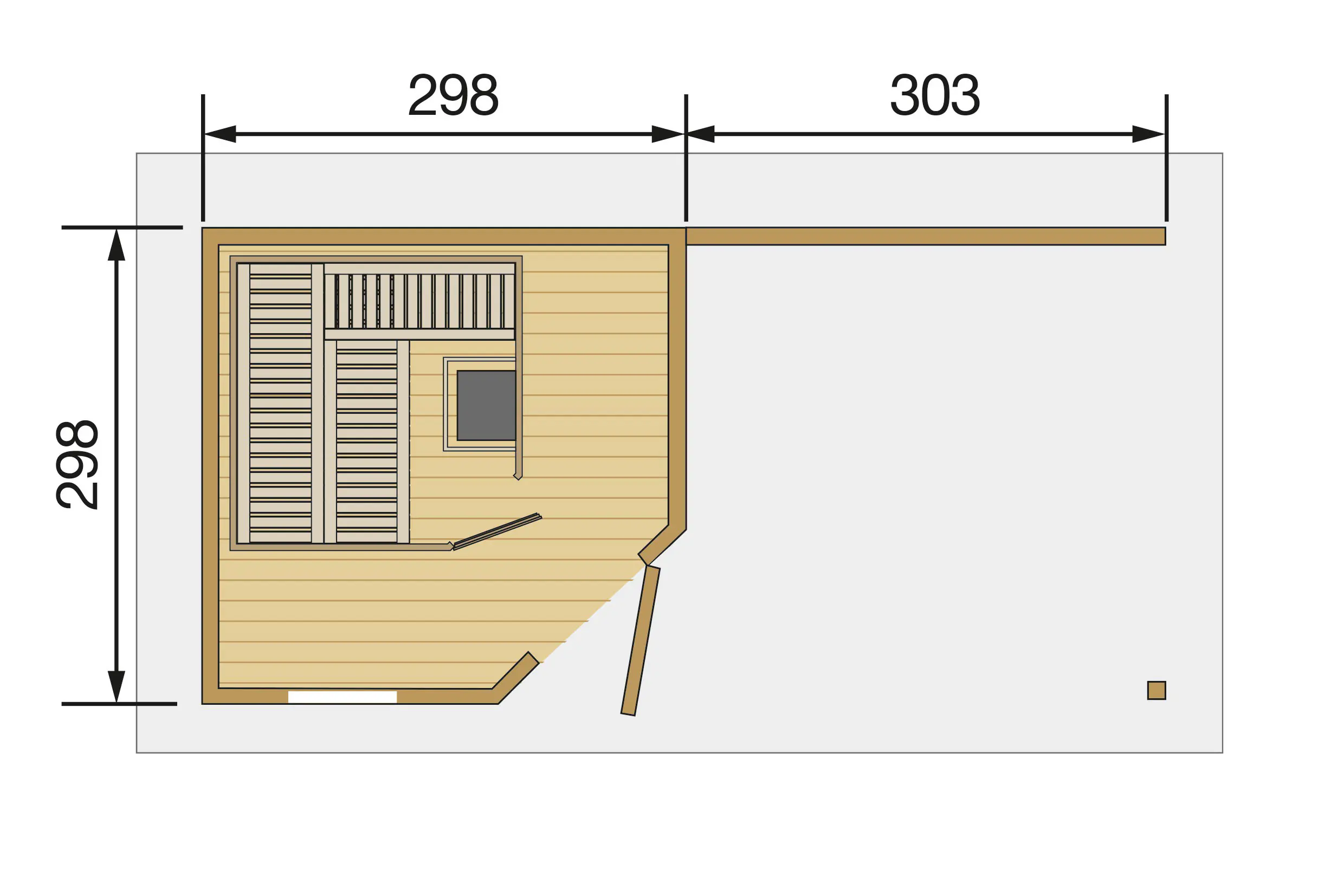 Weka Saunahaus SALO Gr. 2 Sparset 7,5 kW OS anthrazit