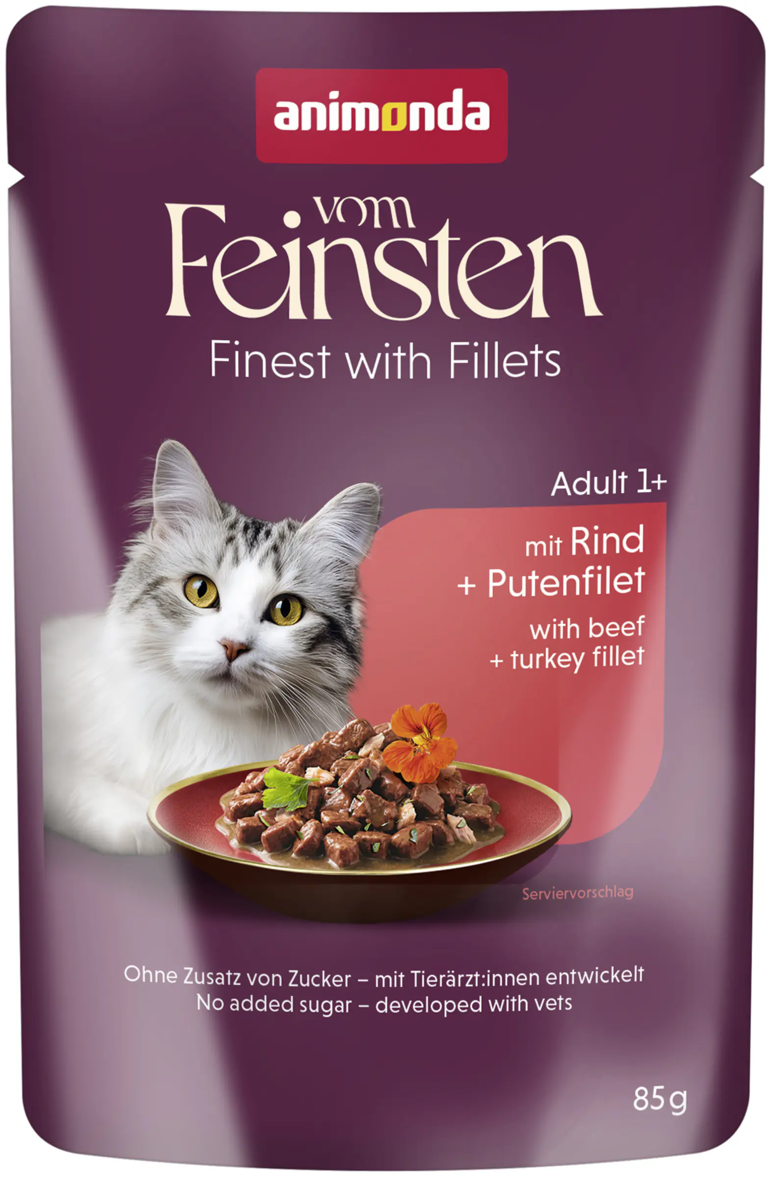 Animonda Katzenfutter Vom Feinsten Rind und Pute 85 g