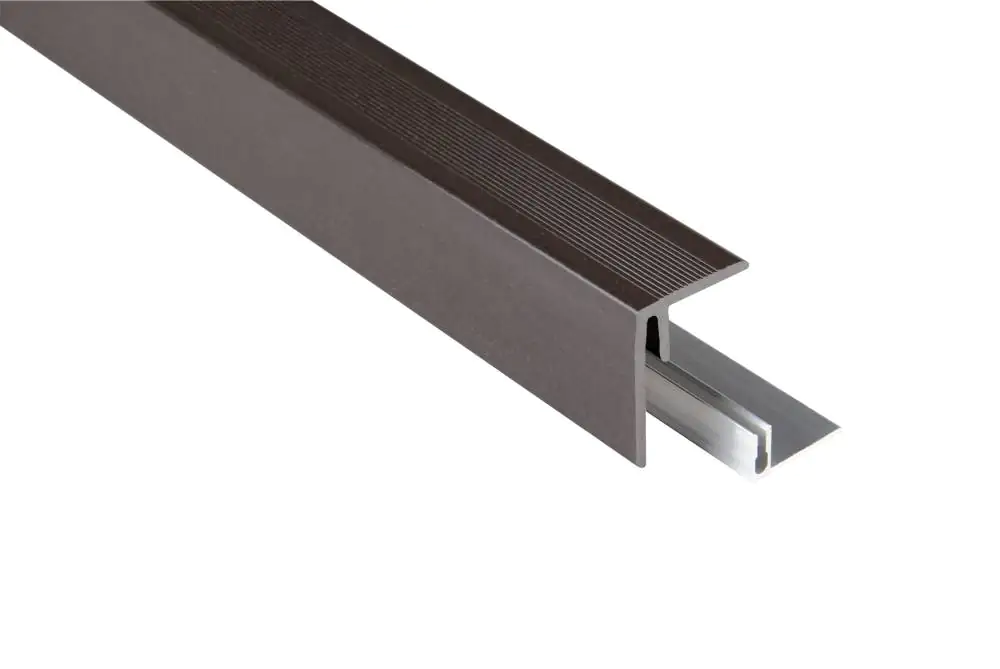 Kovalex Seitenabschluss WPC 250 x 6,4 x 4,8 cm graubraun inkl. Befestigung