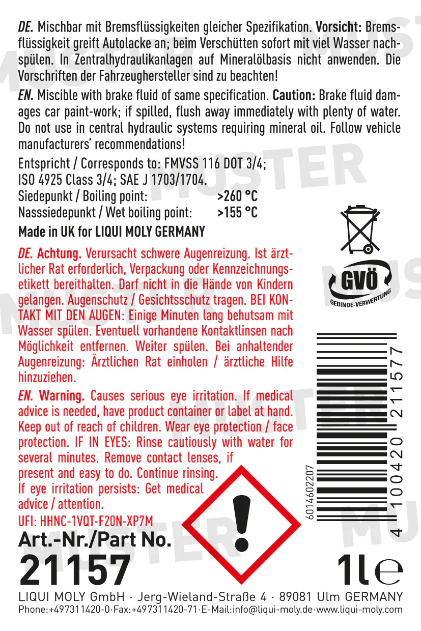 Liqui Moly Bremsflüssigkeit DOT4 1L