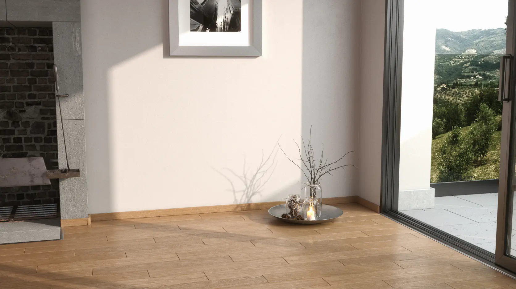 Neuhofer Fußleiste 240 cm x 58 x 19 mm eiche gekalkt