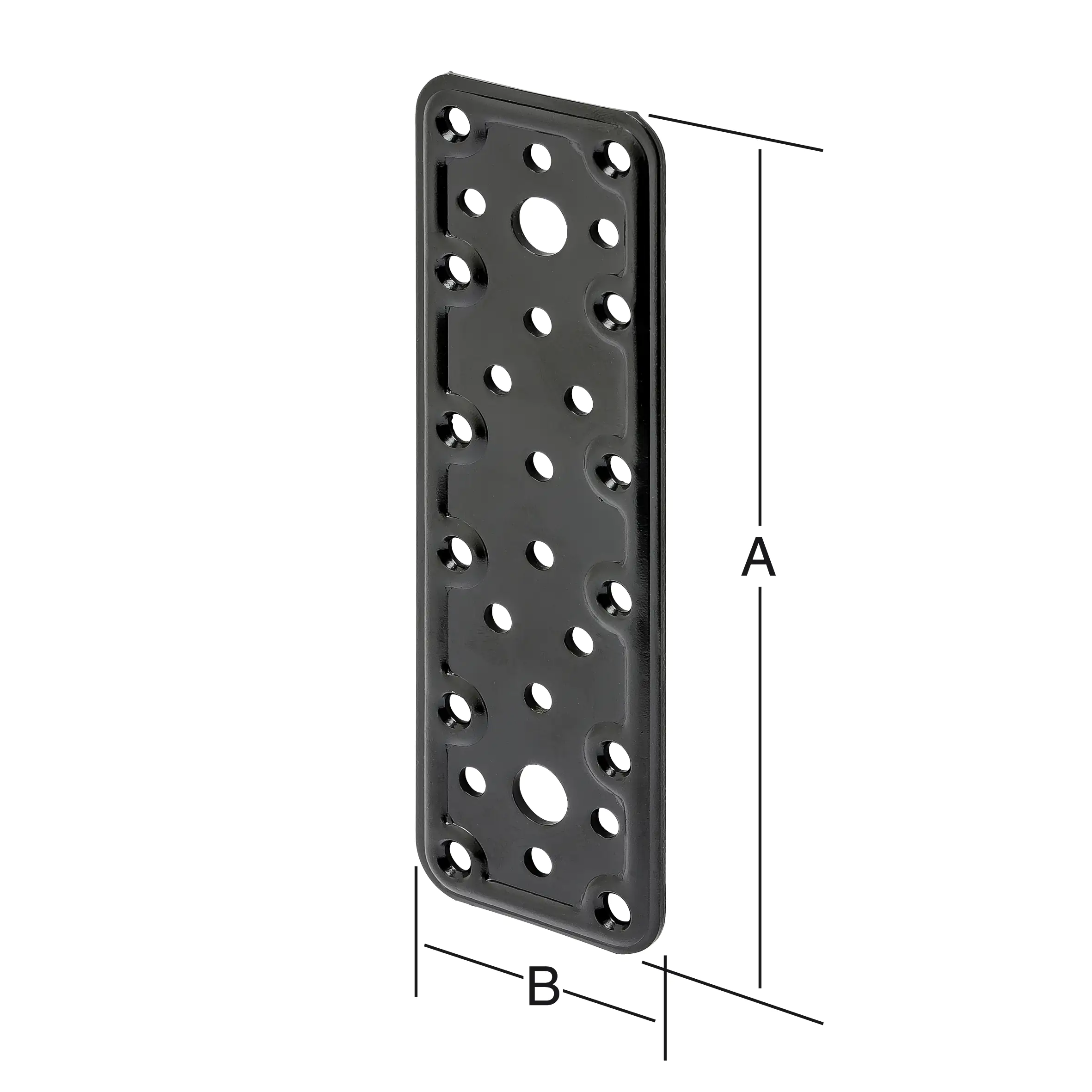 Vormann Combi-Flachverbinder 160 x 50 mm Stahl schwarz