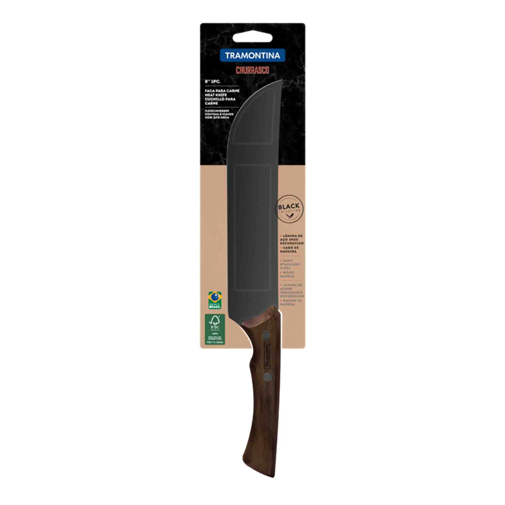 Tramontina Churrasco Fleischmesser 34 cm schwarz