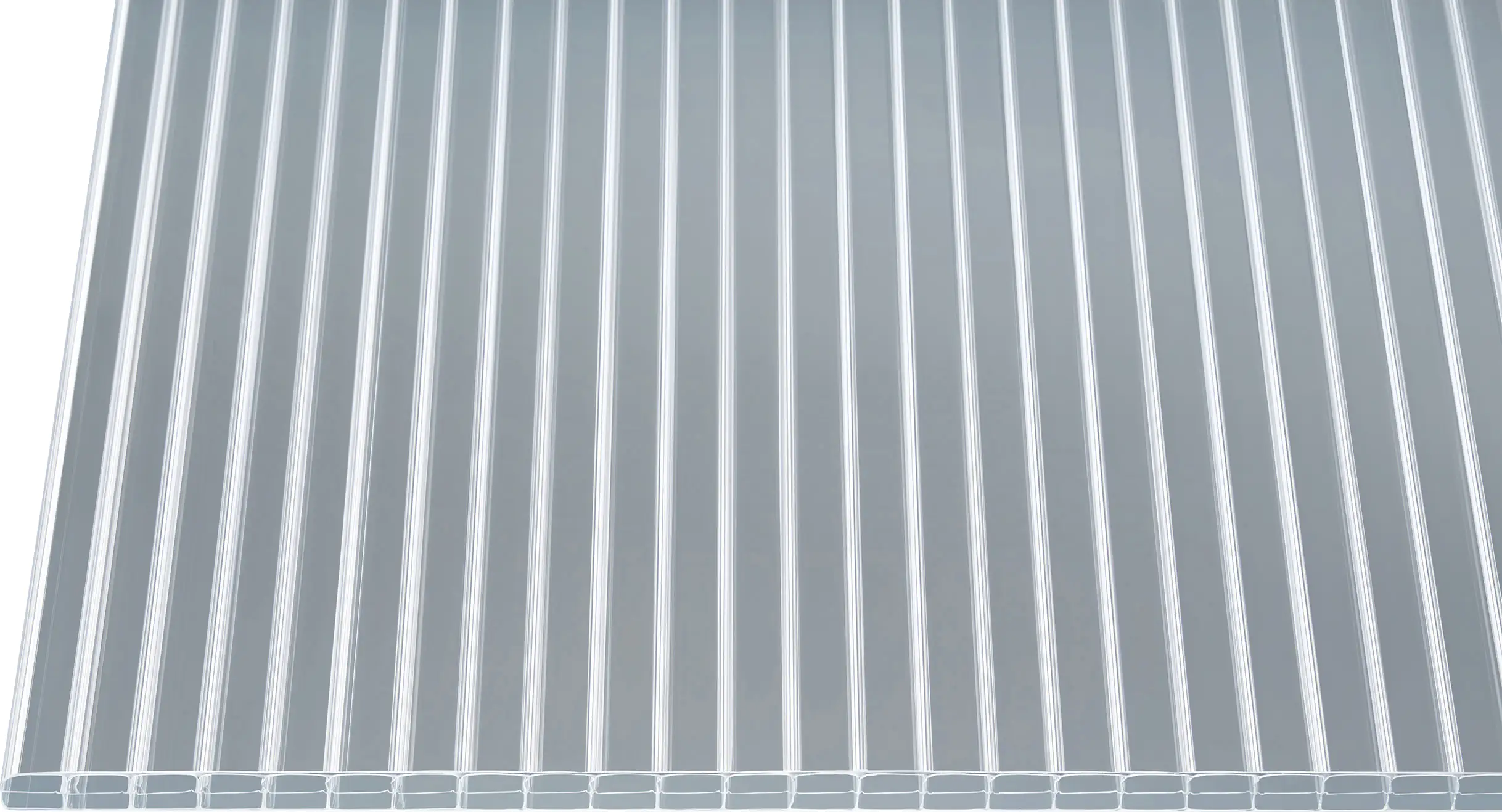 Gutta Polycarbonat-Doppelstegplatte 200 x 98 cm 16 mm klar