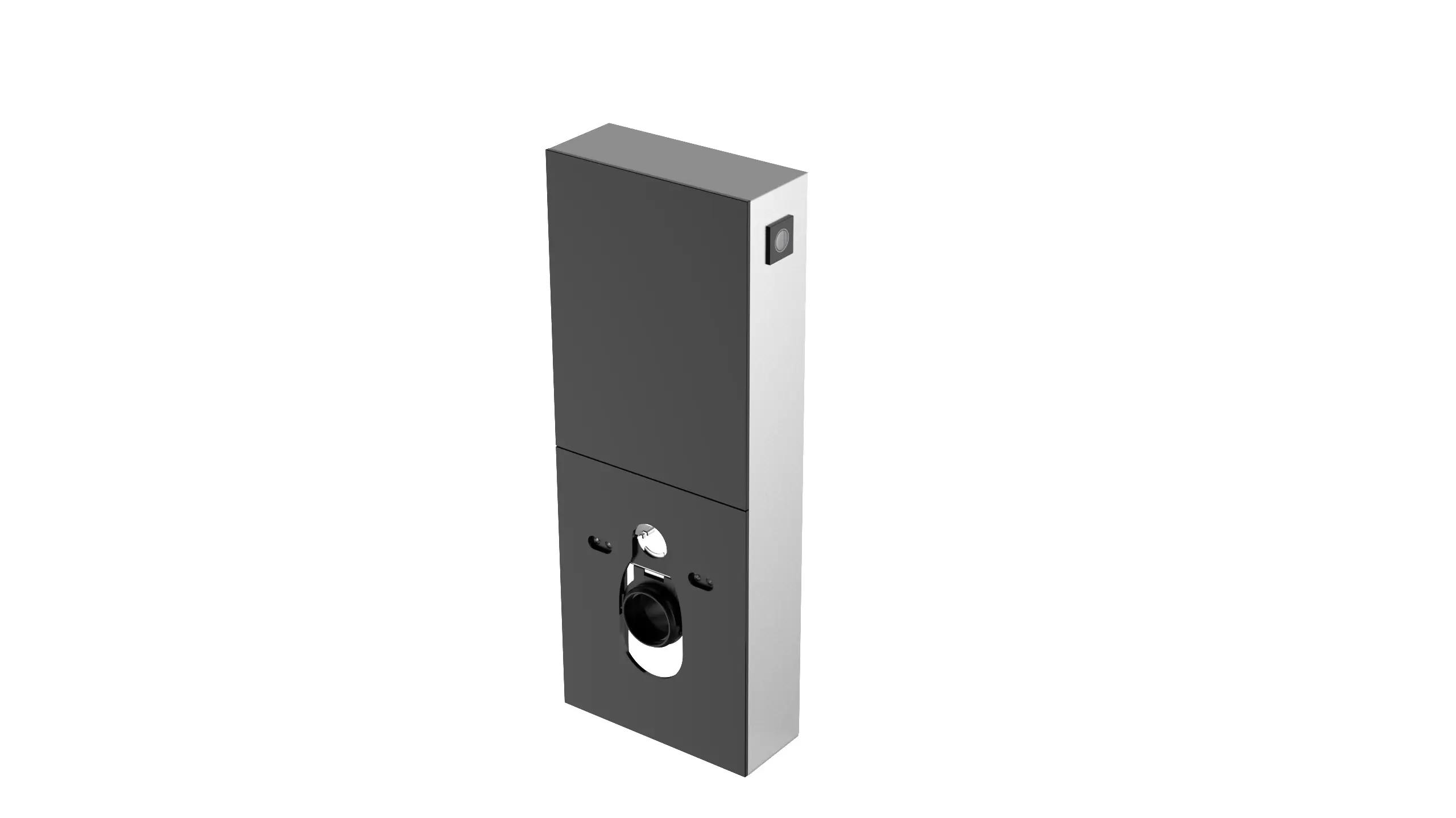 Primaster Vorwandelement Wand-WC inkl. Spülkasten 100 x 38 cm schwarz
