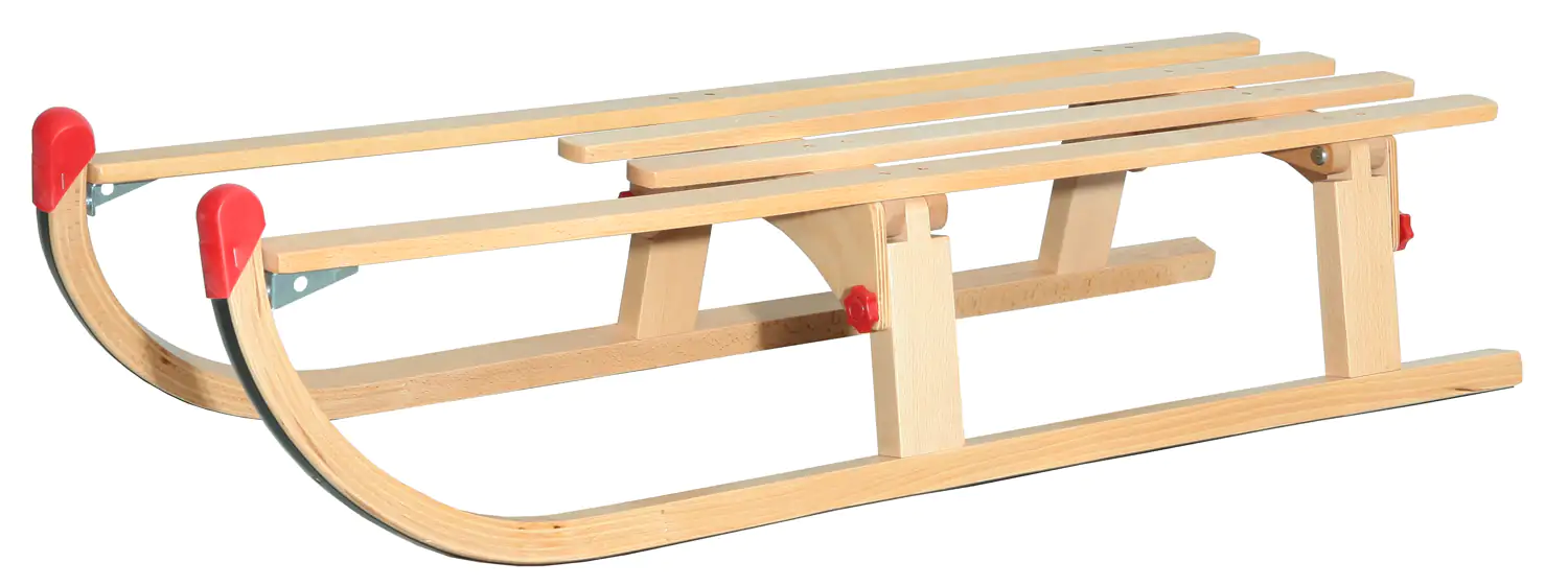 Holz-Faltschlitten klappbar 110 cm mit Zugseil