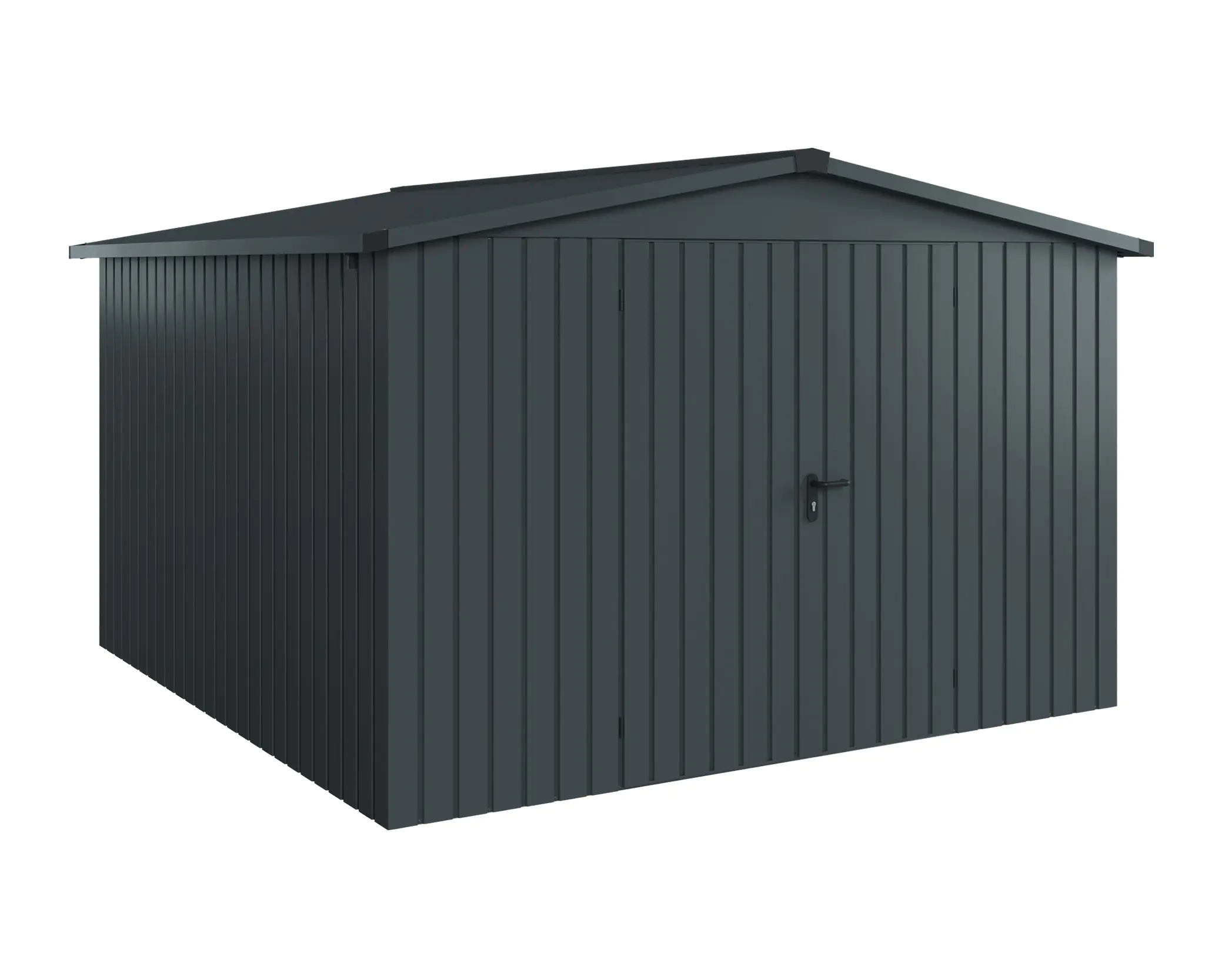 EcoStar Metallgerätehaus Euroline ESD14 anthrazit 310 x 310 cm 2-flg.