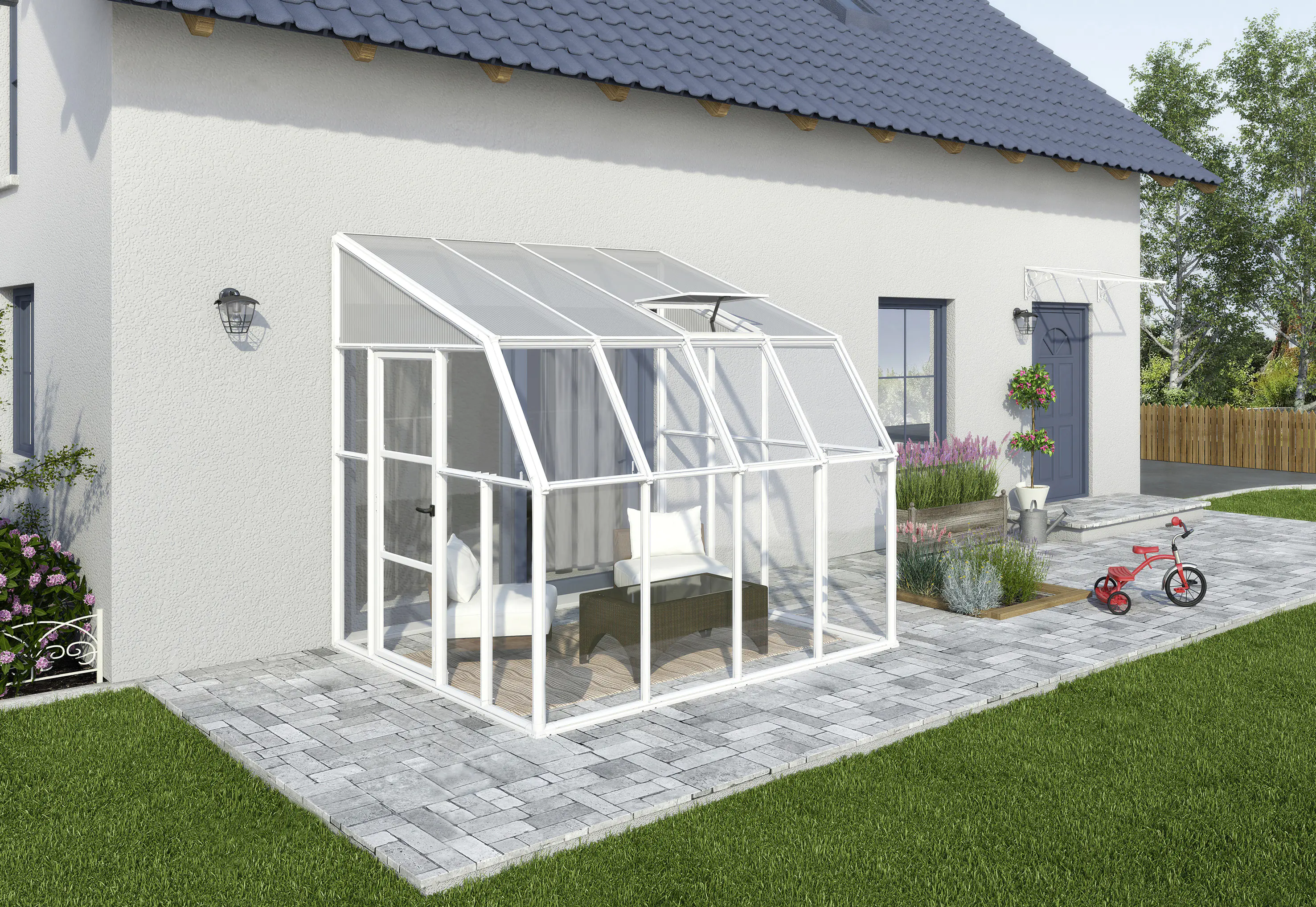 Canopia Gewächshaus Sun Room PVC weiß 322 x 257 cm