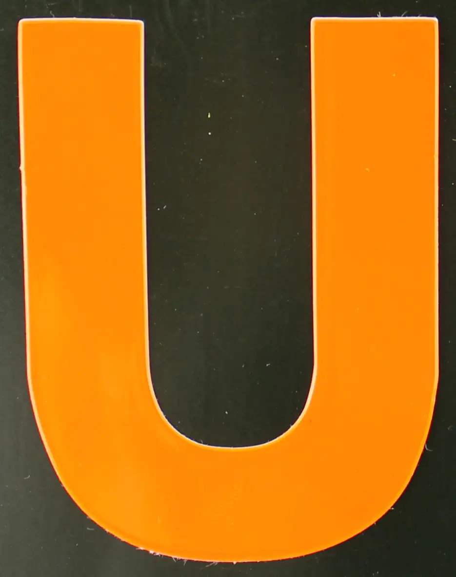 Conacord Reflektierender Klebebuchstabe "U" orange 80 mm