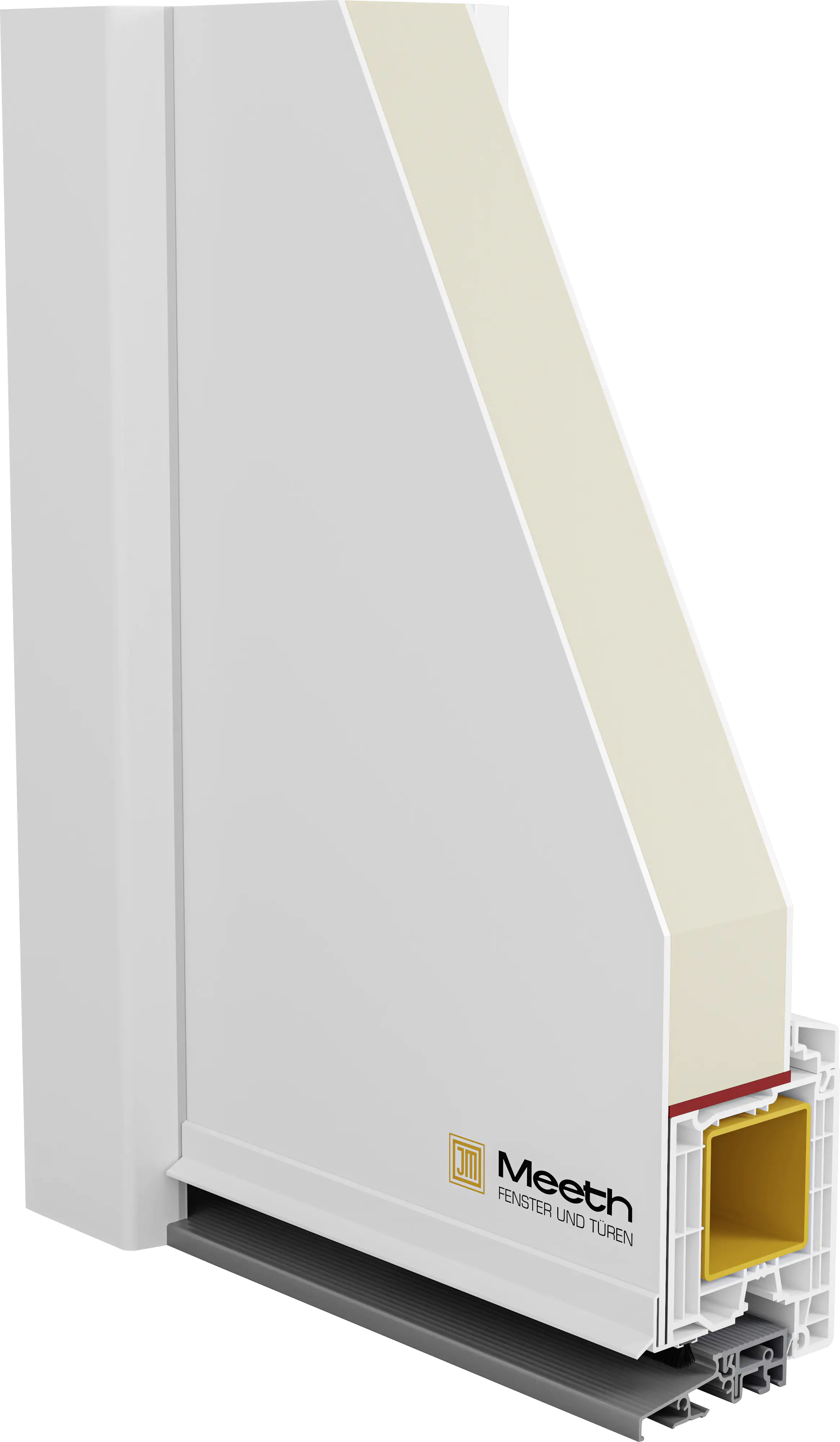 Meeth Haustür Genius PVC Modell 103 DIN Rechts weiß/lichtgrau