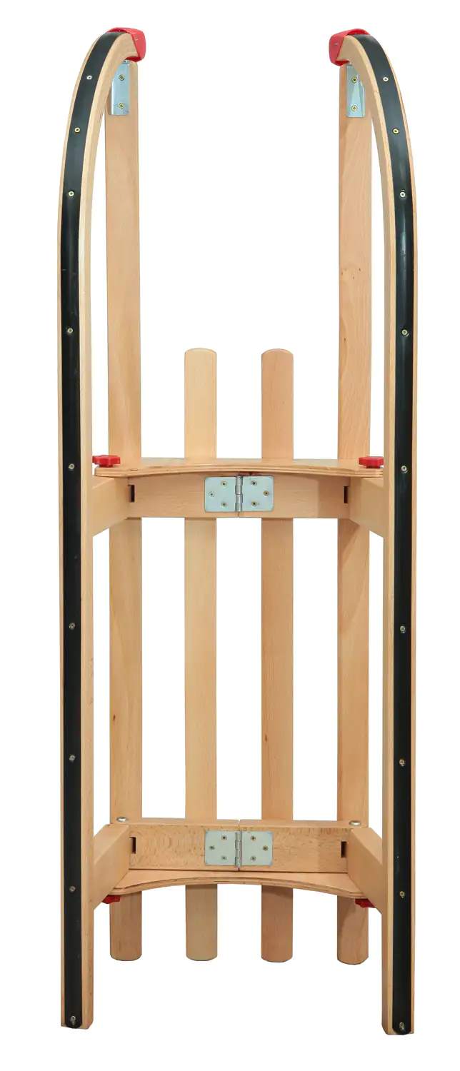 Holz-Faltschlitten klappbar 110 cm mit Zugseil
