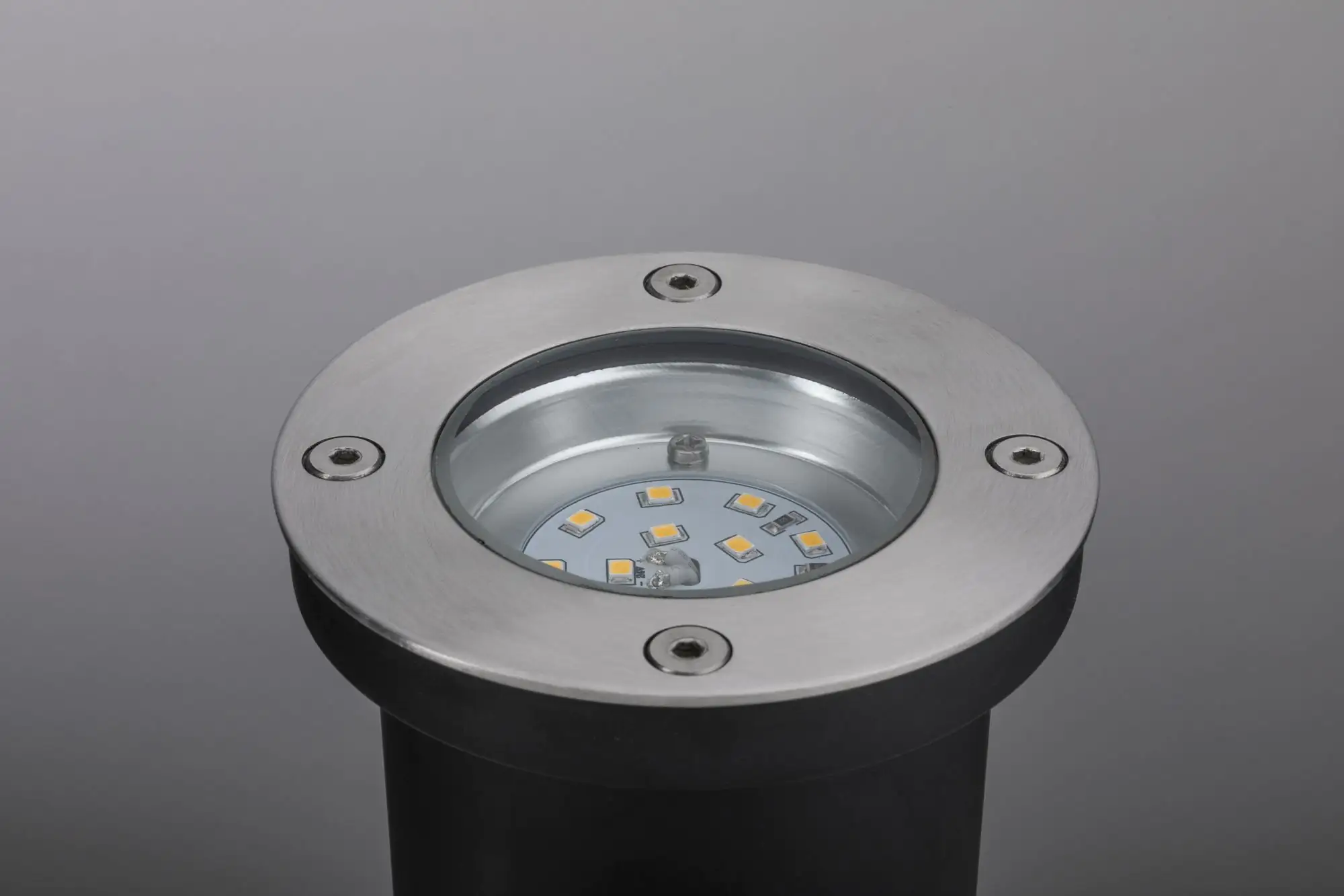 Paulmann Plug & Shine Bodeneinbauleuchte Outdoor silber 9,8 cm warmweiß