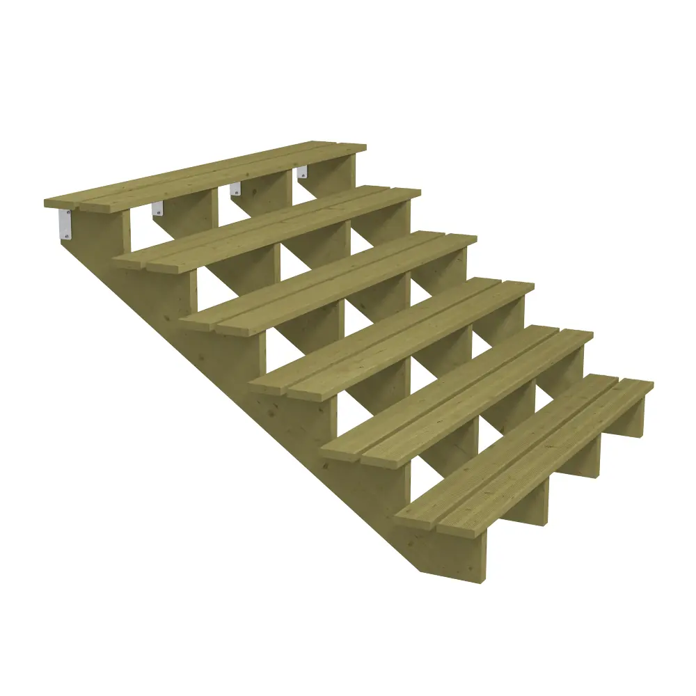 Plus Außentreppe Kiefer 6 Stufen 180 cm breit