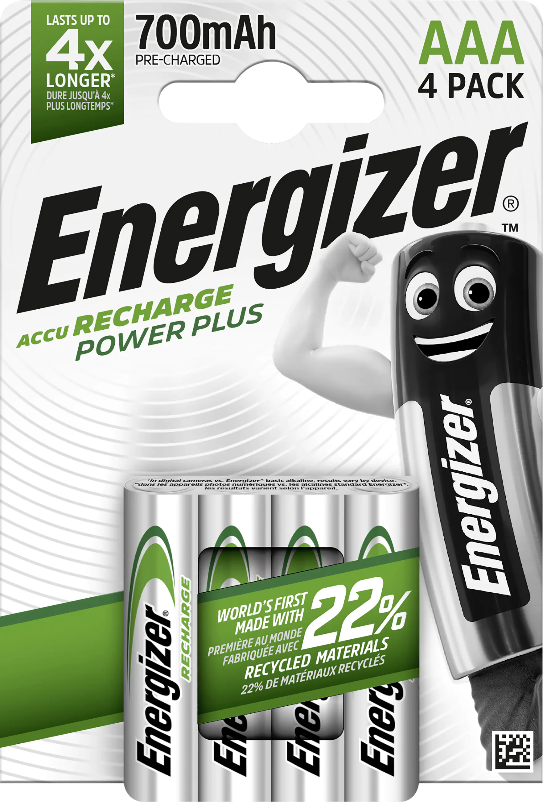 Energizer NiMH Akku Power Plus Micro AAA 700 mAh 4er Pack