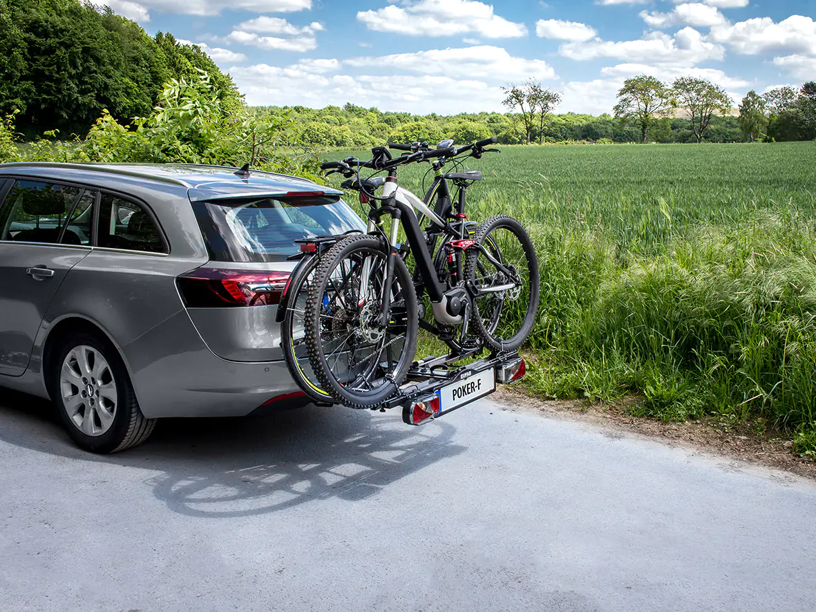 EUFAB Fahrradheckträger Poker-F für 2 Fahrräder abklappbar