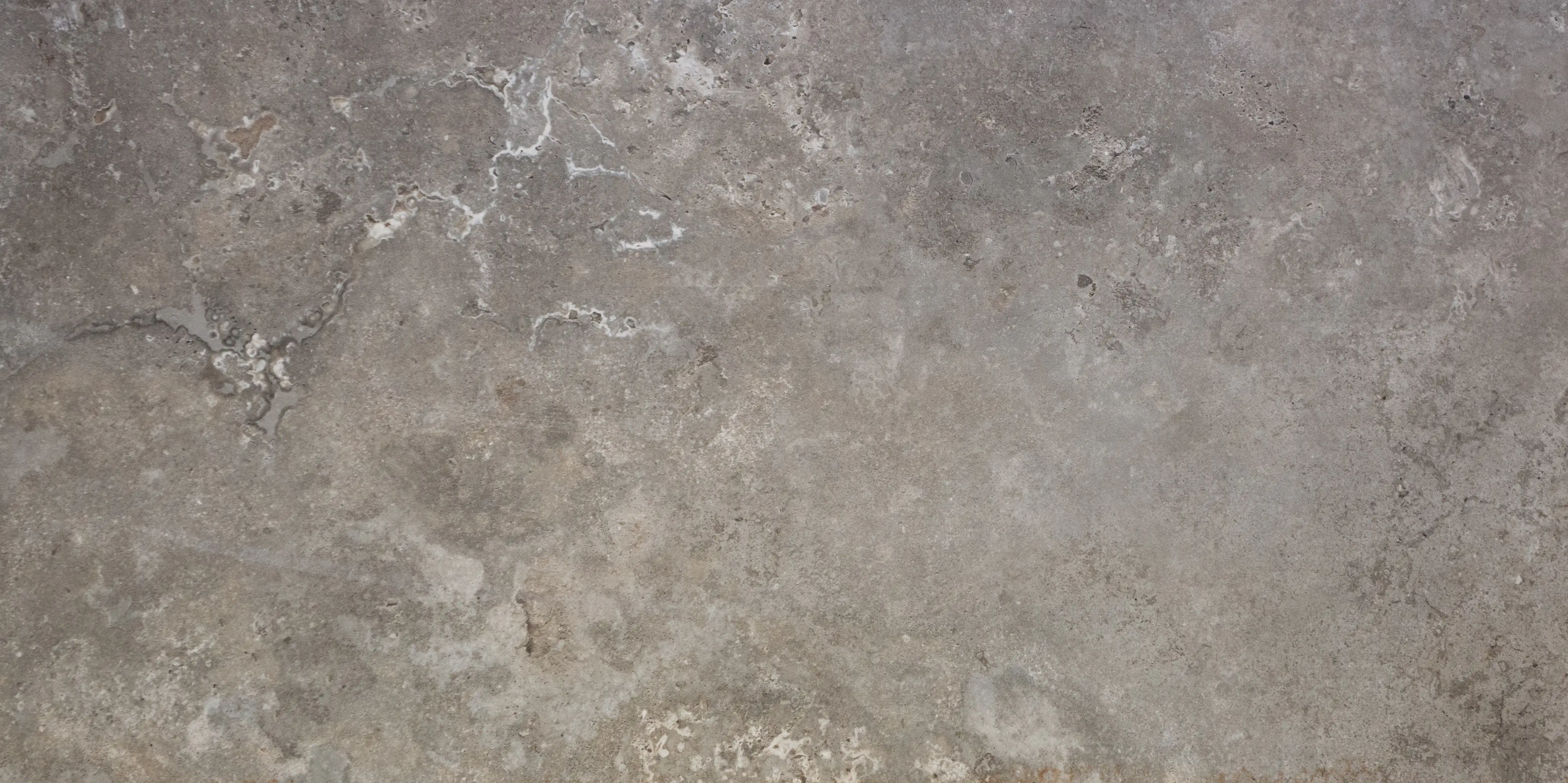 Bodenfliese Feinsteinzeug Travertino 60 x 120 cm grau