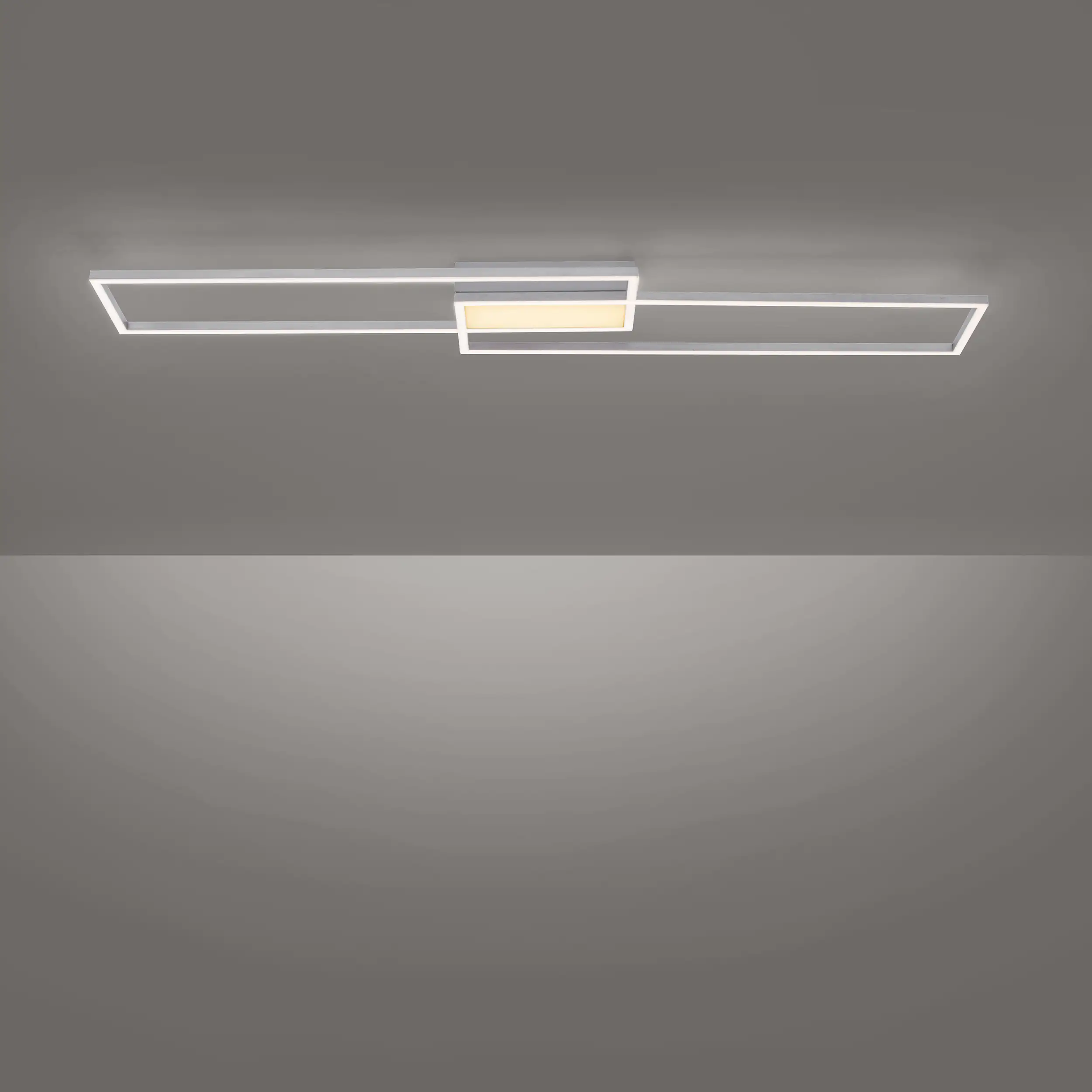 JustLight LED CCT Deckenleuchte Asmin nickel-matt 109,5 x 26 cm
