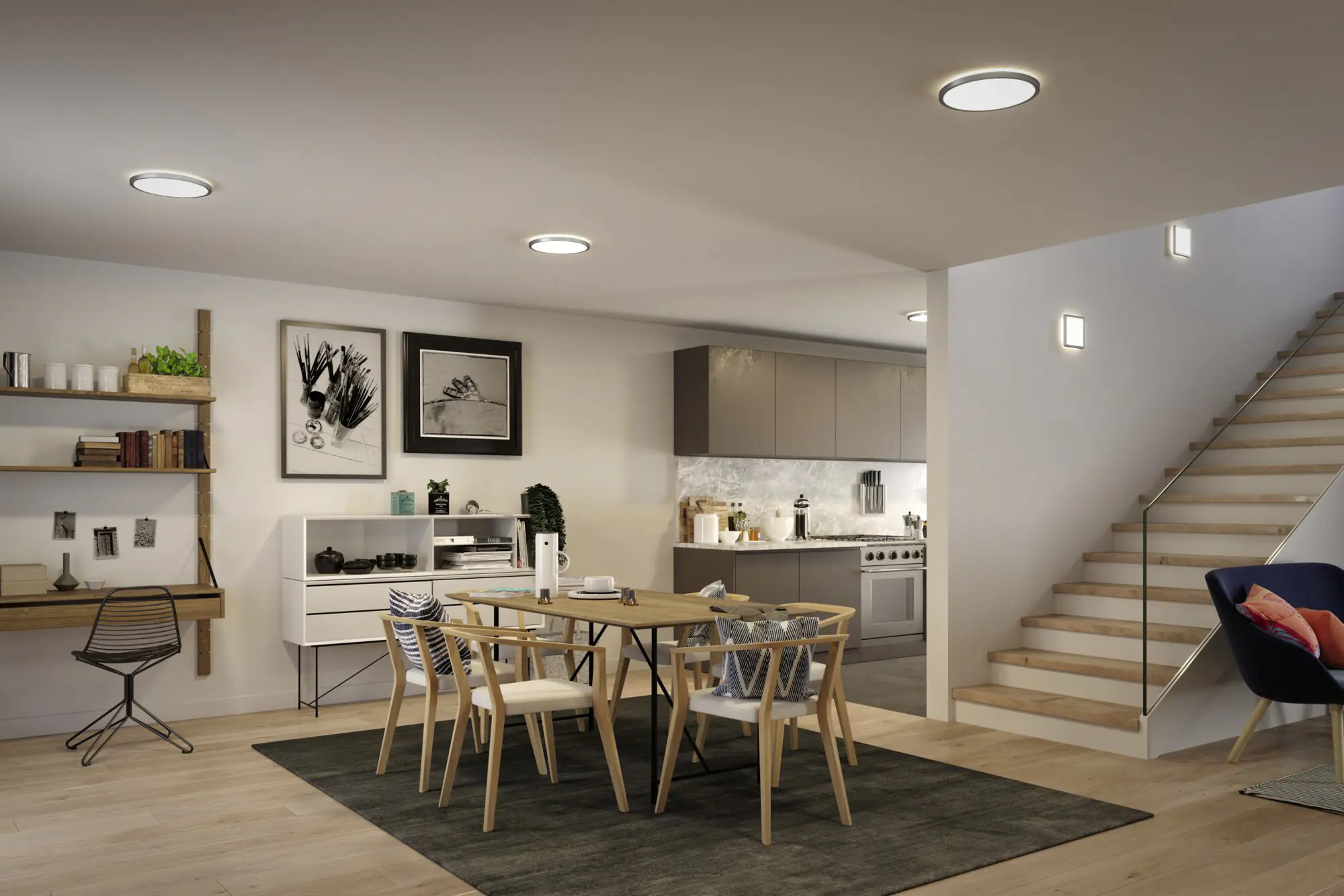 Paulmann LED Panel Atria Shine chrom-matt Ø 29,3 cm neutralweiß