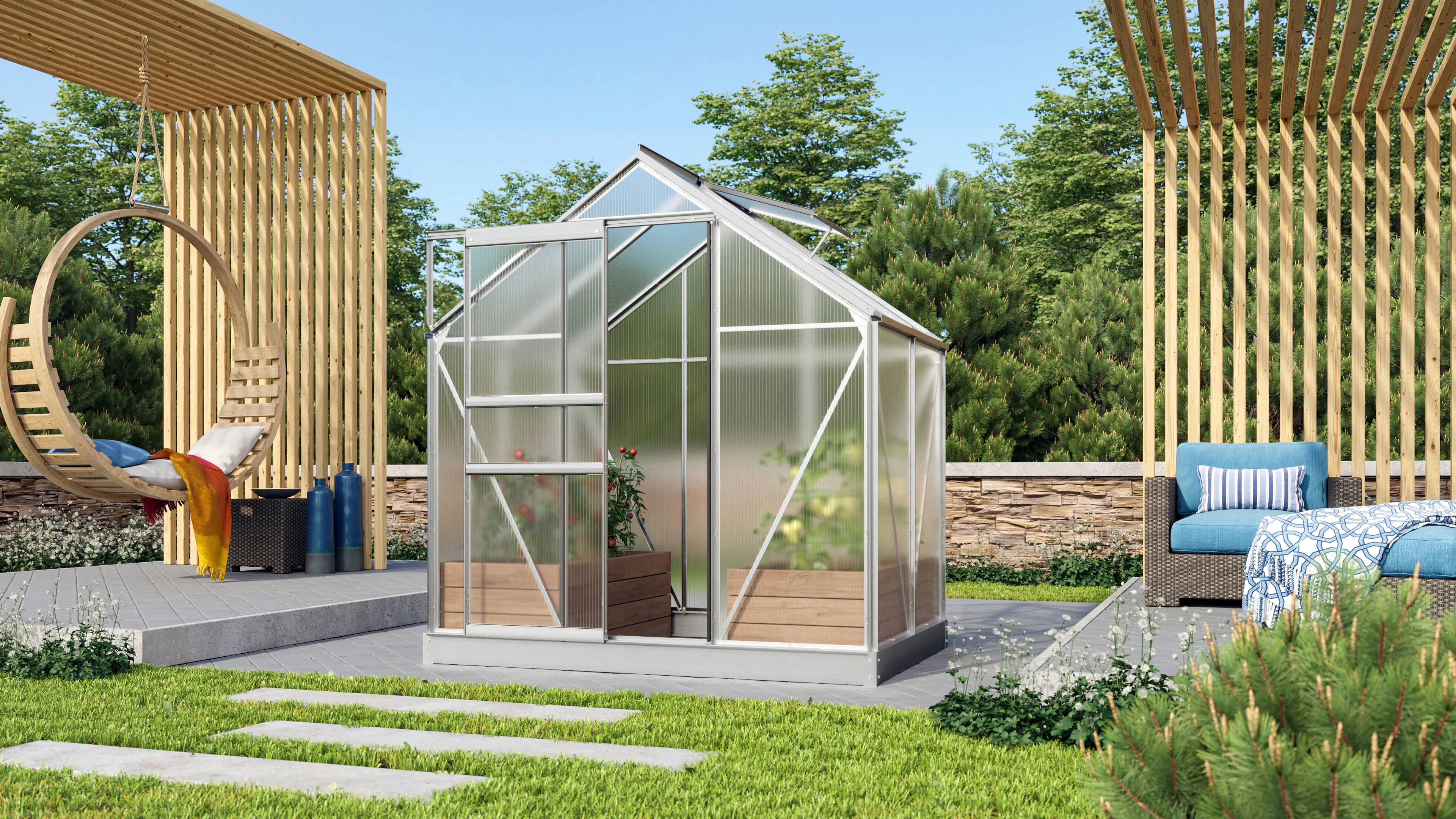 Vitavia Gewächshaus Venus 2500 192 x 130 cm 4 mm HPK