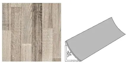 Getalit Wandanschlußsystem Plus 300 cm, 20 x 30 mm, Eiche