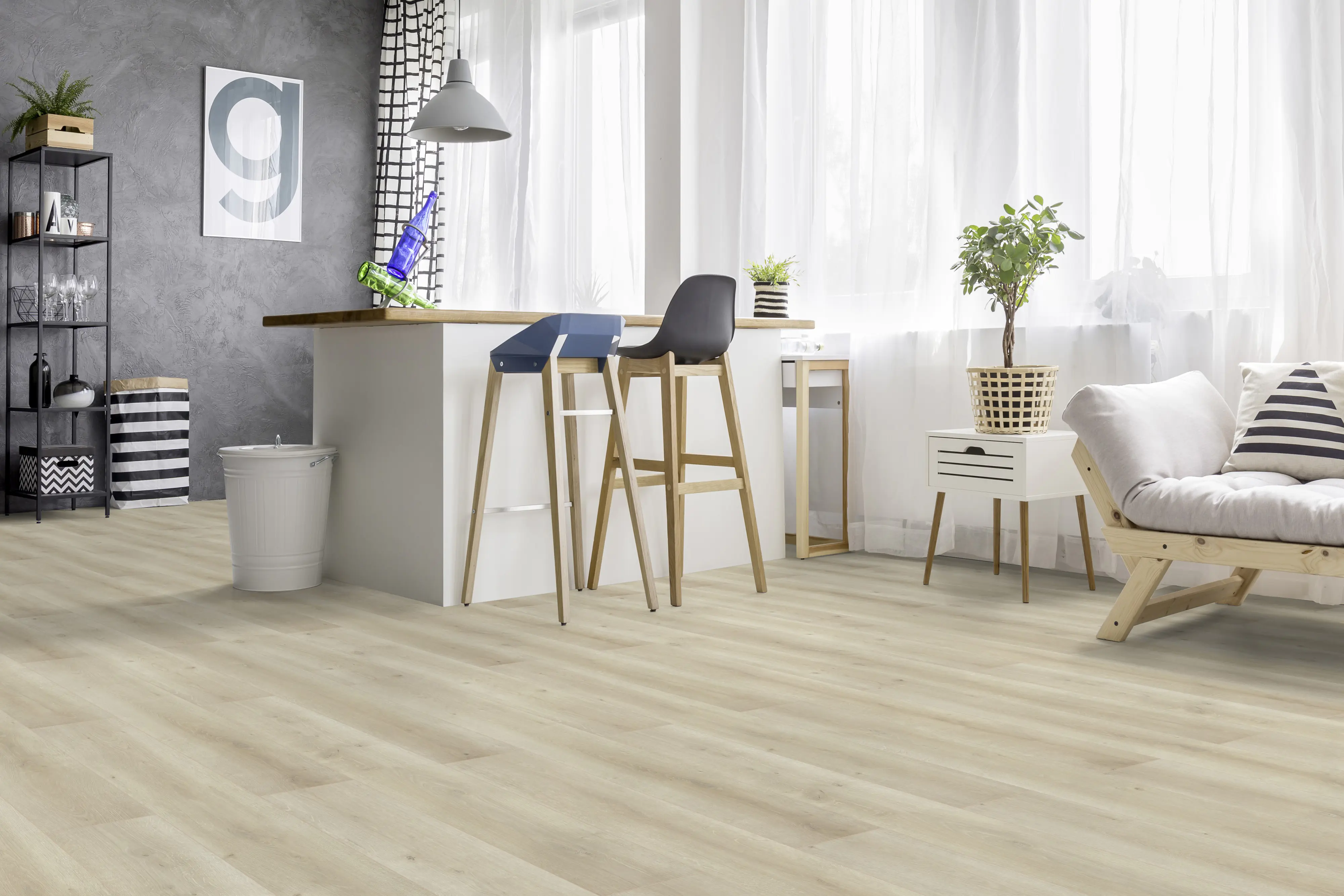 Classen Laminat Megaloc Aquaprotect 128,5 x 19,2 cm 8 mm Oak creme natural