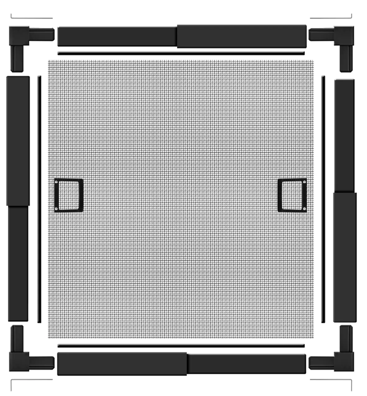 Schellenberg Fliegenschutz-Fenster TELESCOPE 60 x 70 - 100 x 120 cm anthrazit/anthrazit