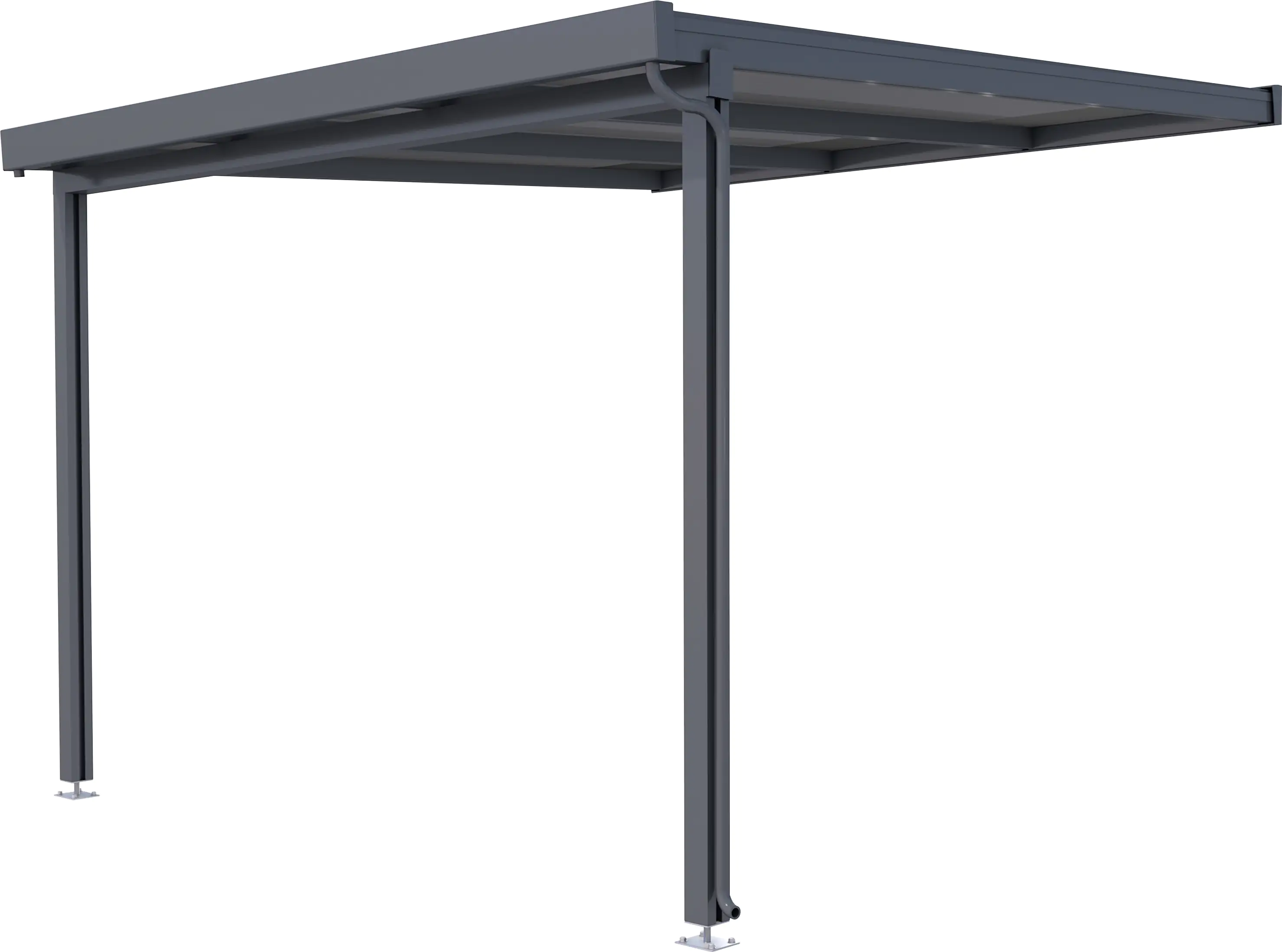 Gutta Premium Terrassendach 309,4 x 306 cm anthrazit Acryl klar 16 mm