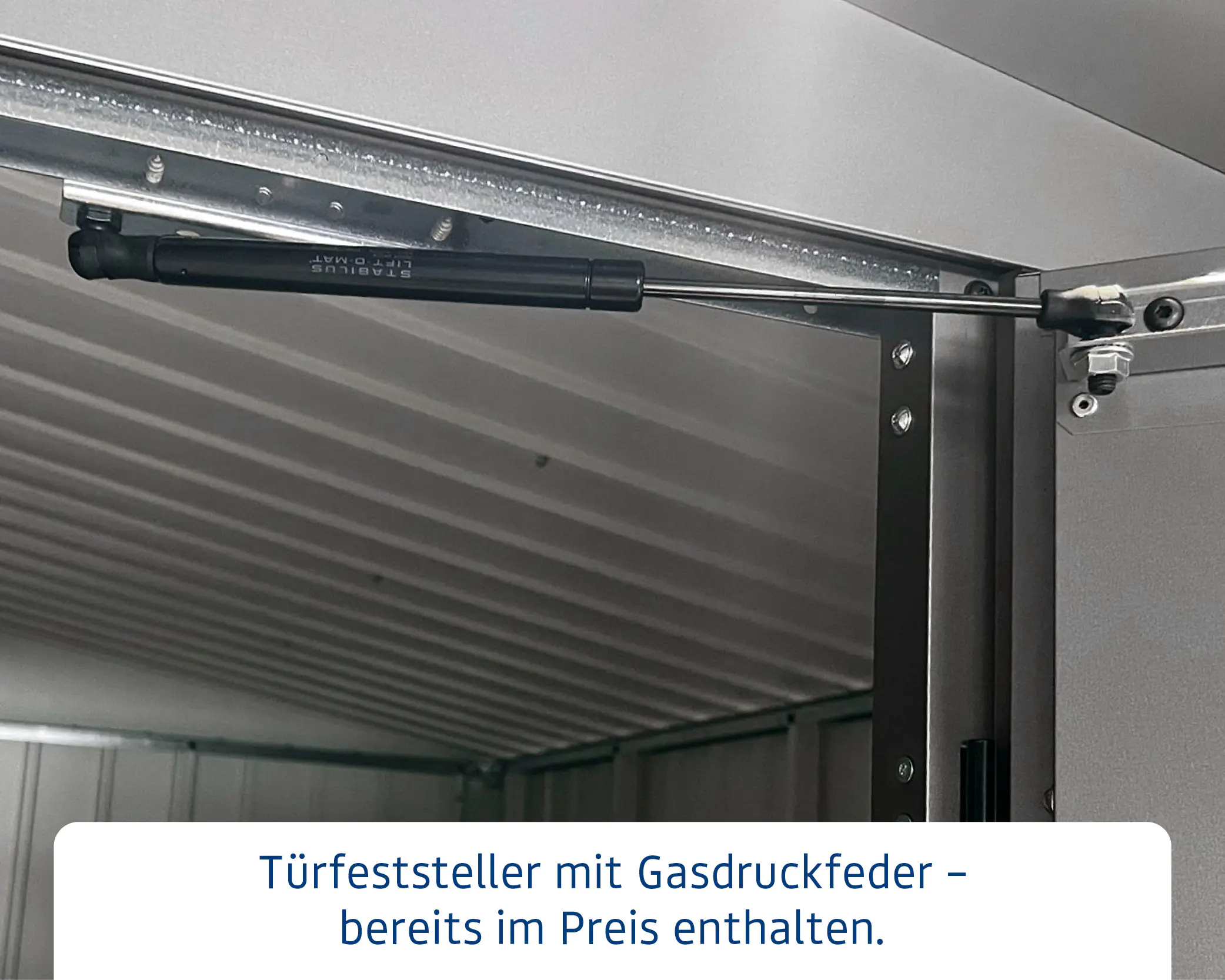 EcoStar Metallgerätehaus Euroline EFD14 LB graualuminium 310 x 310 cm 1-flg.