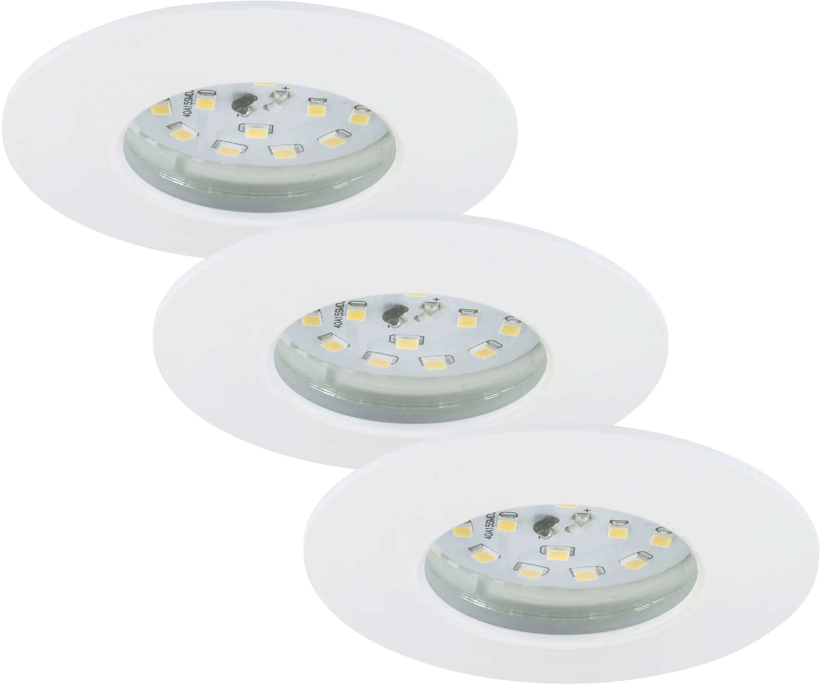 Briloner 3er Set LED Einbauleuchten Attach weiß Ø 7,5 cm dimmbar