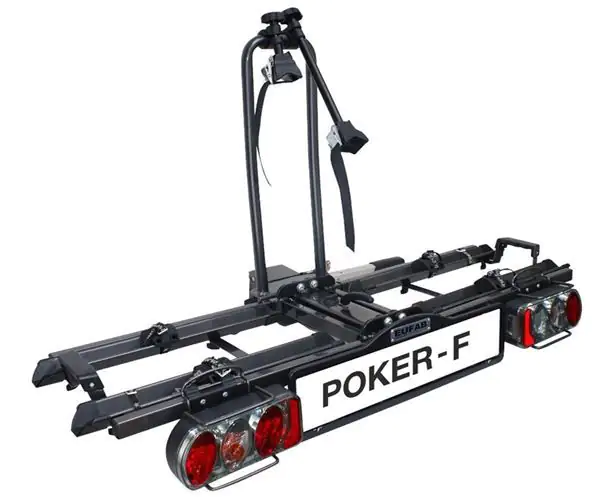EUFAB Fahrradheckträger Poker-F für 2 Fahrräder abklappbar