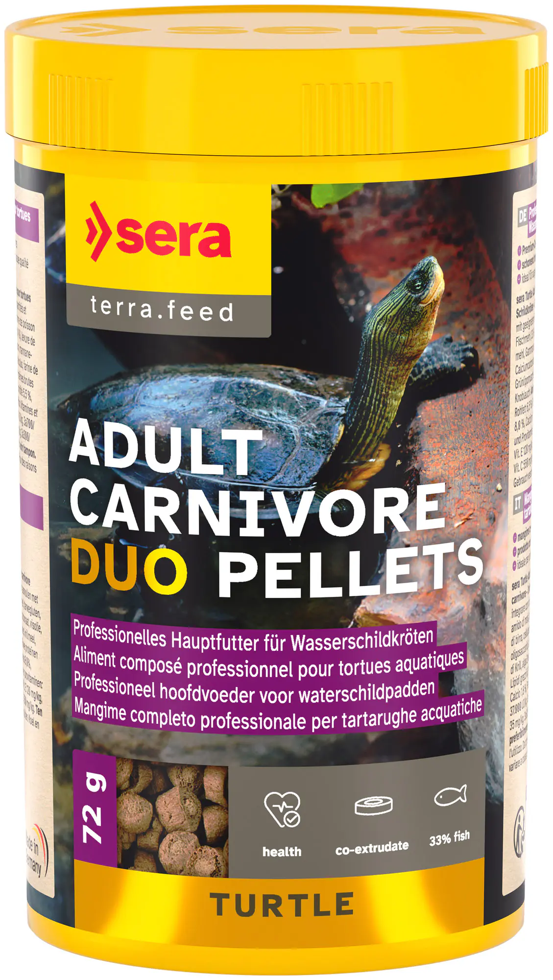 Sera Schildkrötenfutter Turtle Adult Carnivore Duo Pellets 250 ml