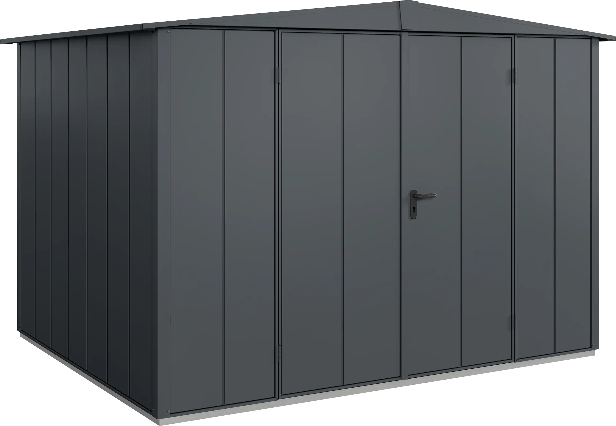 EcoStar Gerätehaus Elegant-S Typ 3 anthrazitgrau 2 flg 323,6 x 247,7 cm