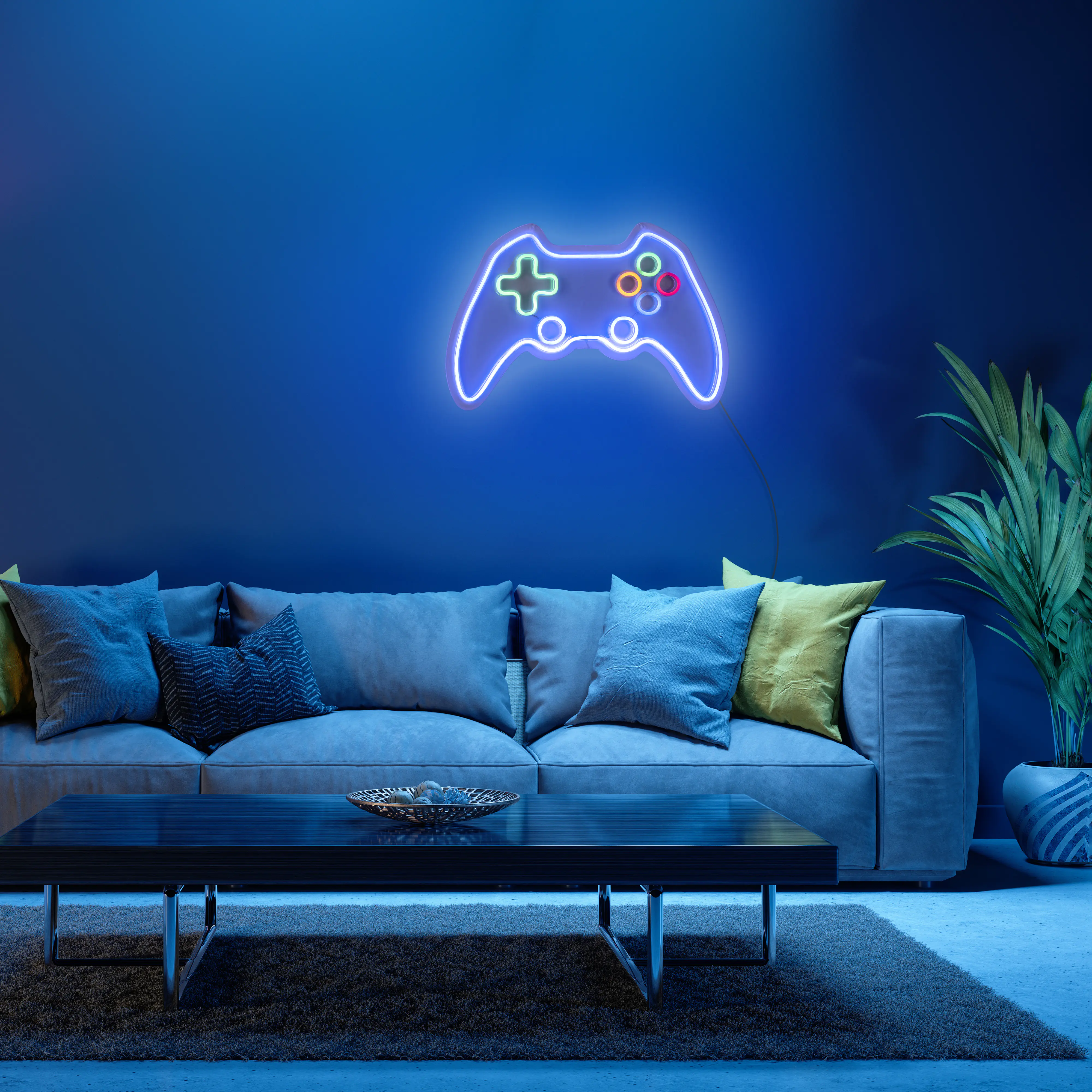 Just Light LED Dekoleuchte Gamer 60 x 1,5 x 40 cm
