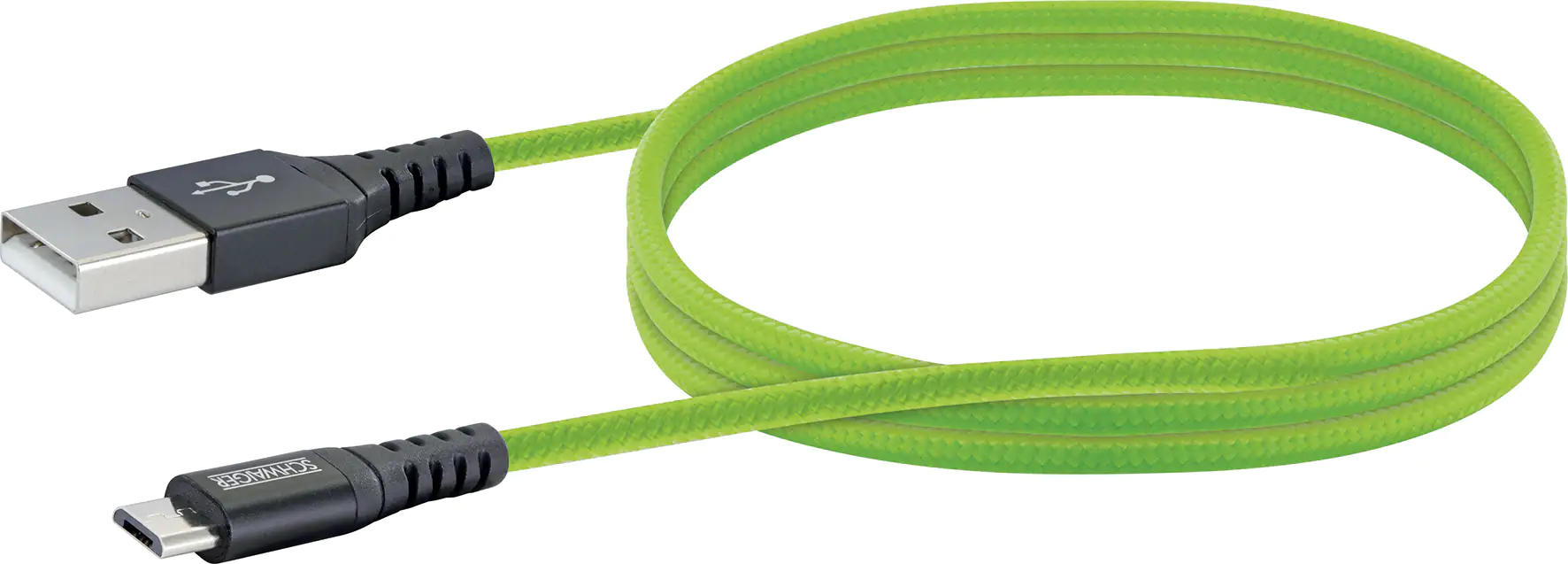 Schwaiger Sync und Ladekabel 1,2 m Micro USB grün