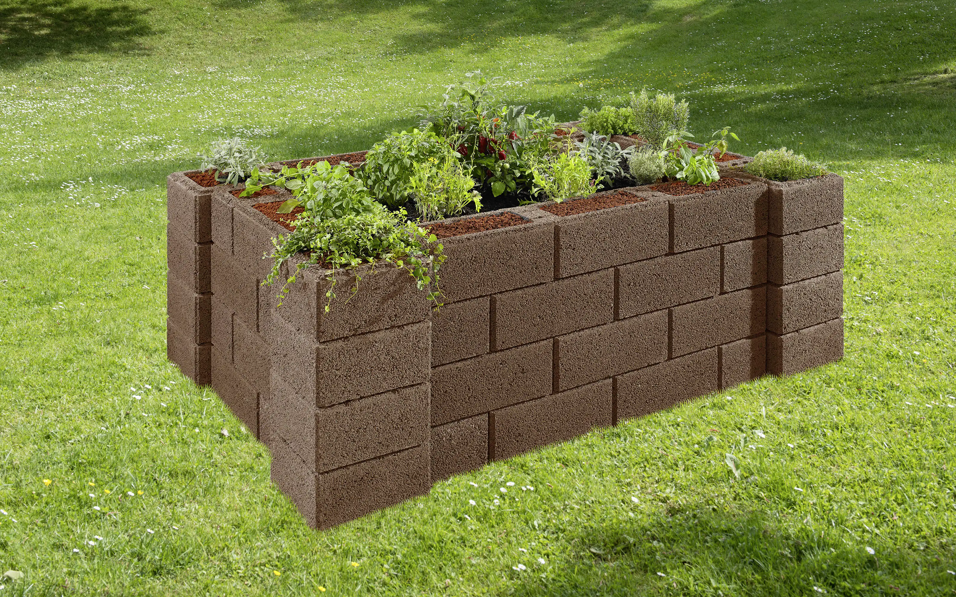 Kann Hochbeet-Set 4 Garten 230 x 150 x 85 cm braun