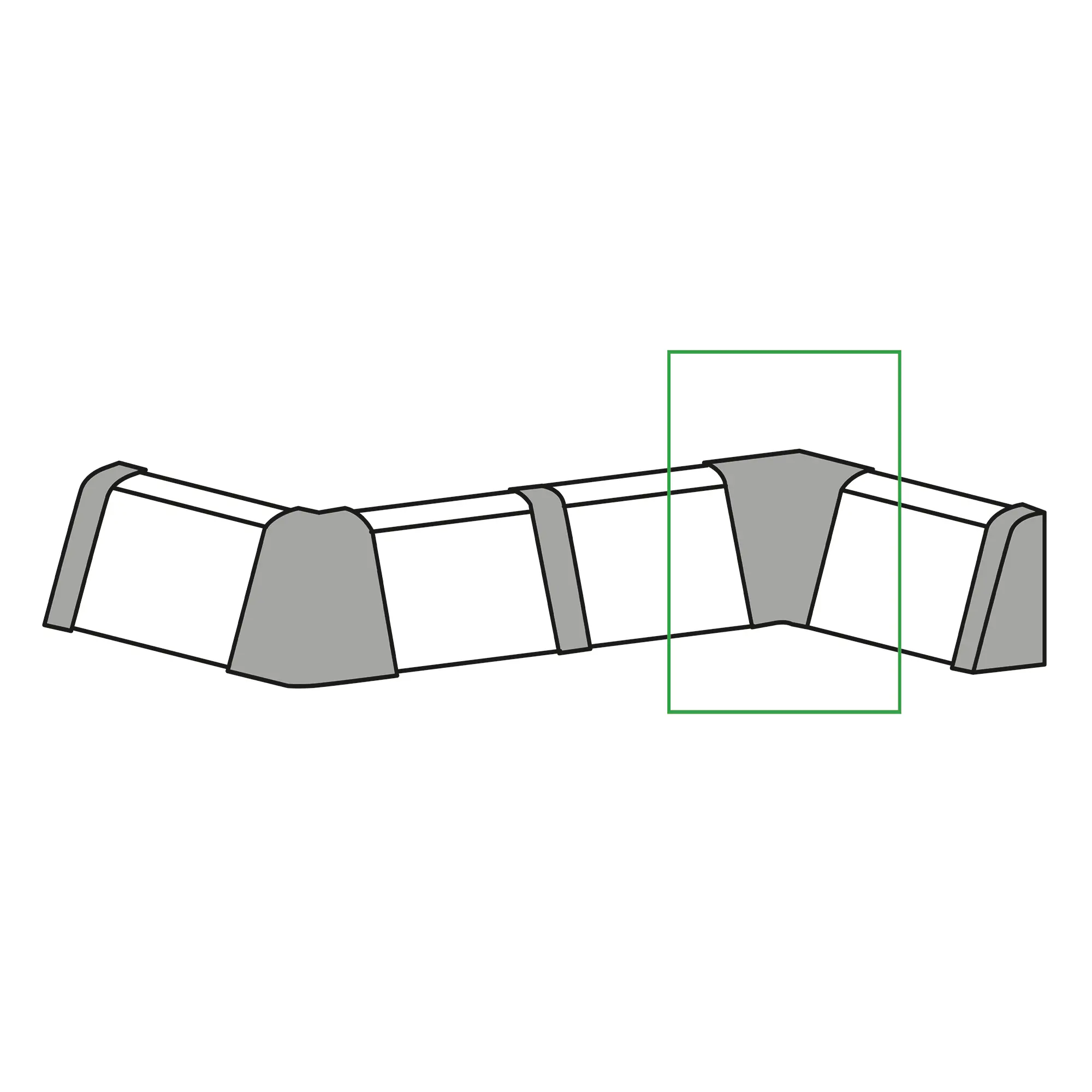 Neuhofer Inneneck für Fußleiste 6 x 2,8 x 2,8 cm weiß