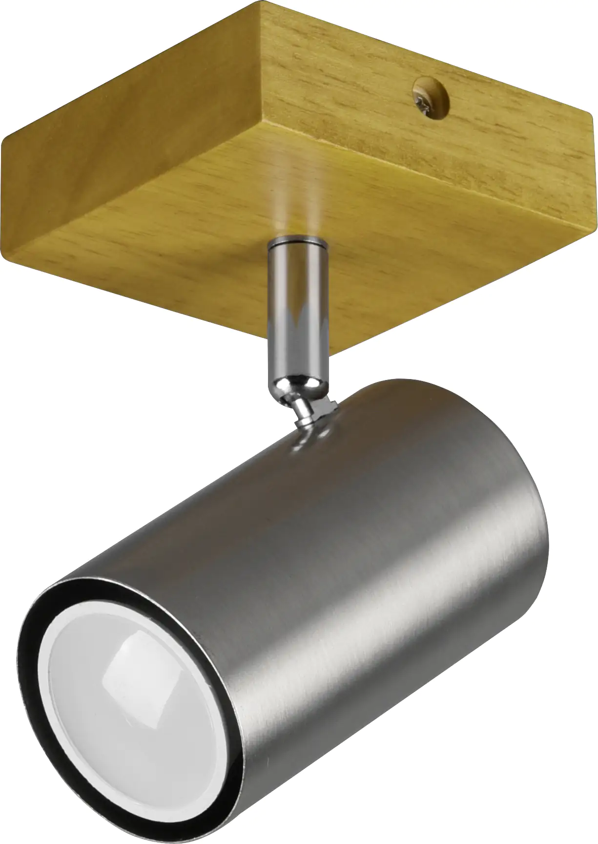 Trio Leuchten 1er Spot Marley GU10, nickel-matt, holzfarbig