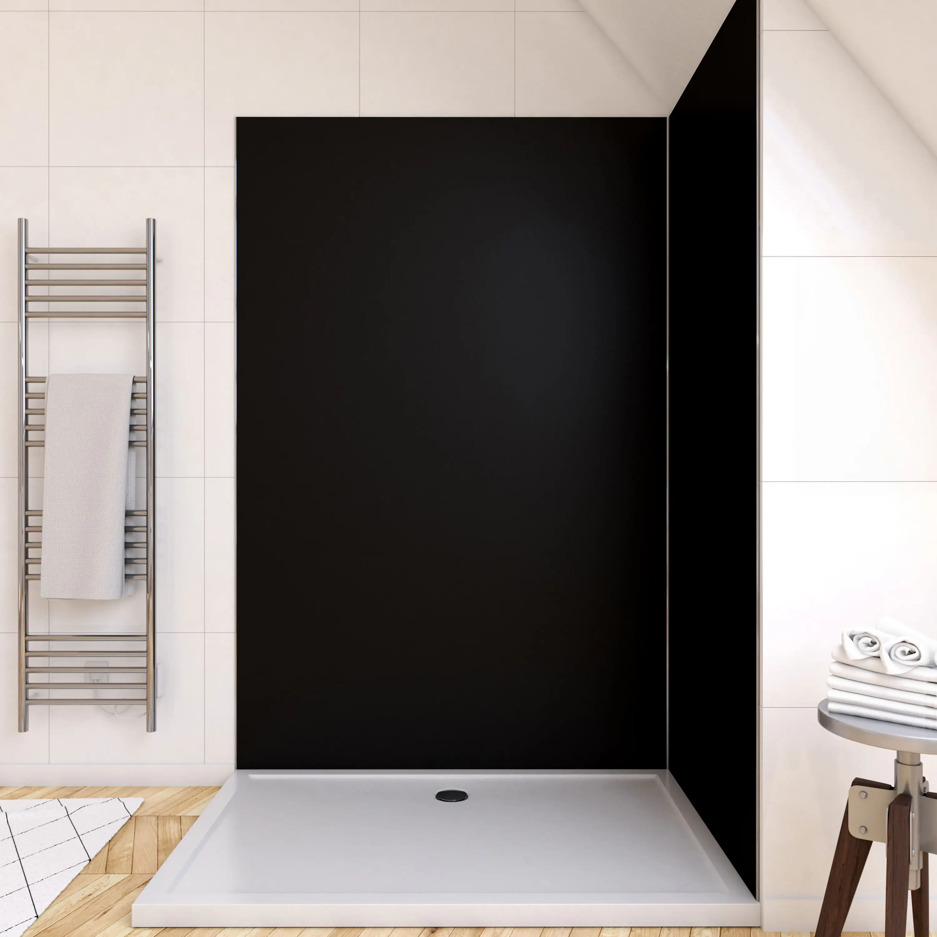 DSK Duschrückwand Panel Satin Black 120 x 210 cm