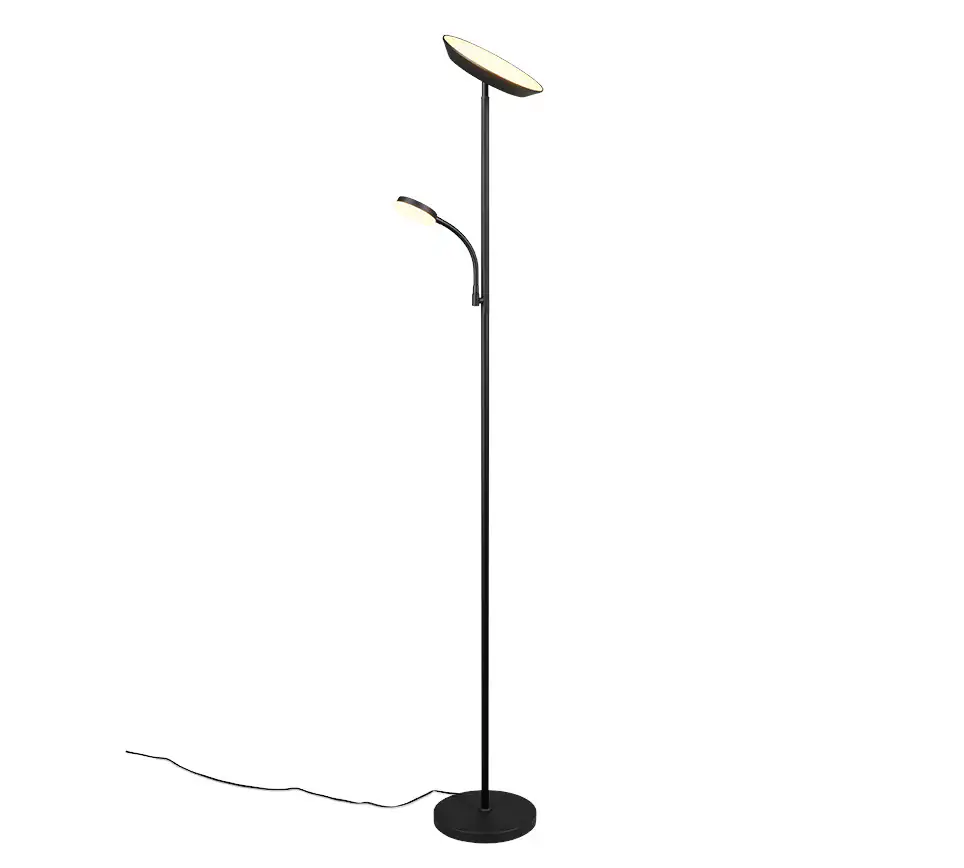 Trio LED Stehleuchte Specter 17 + 4,5 W schwarz matt
