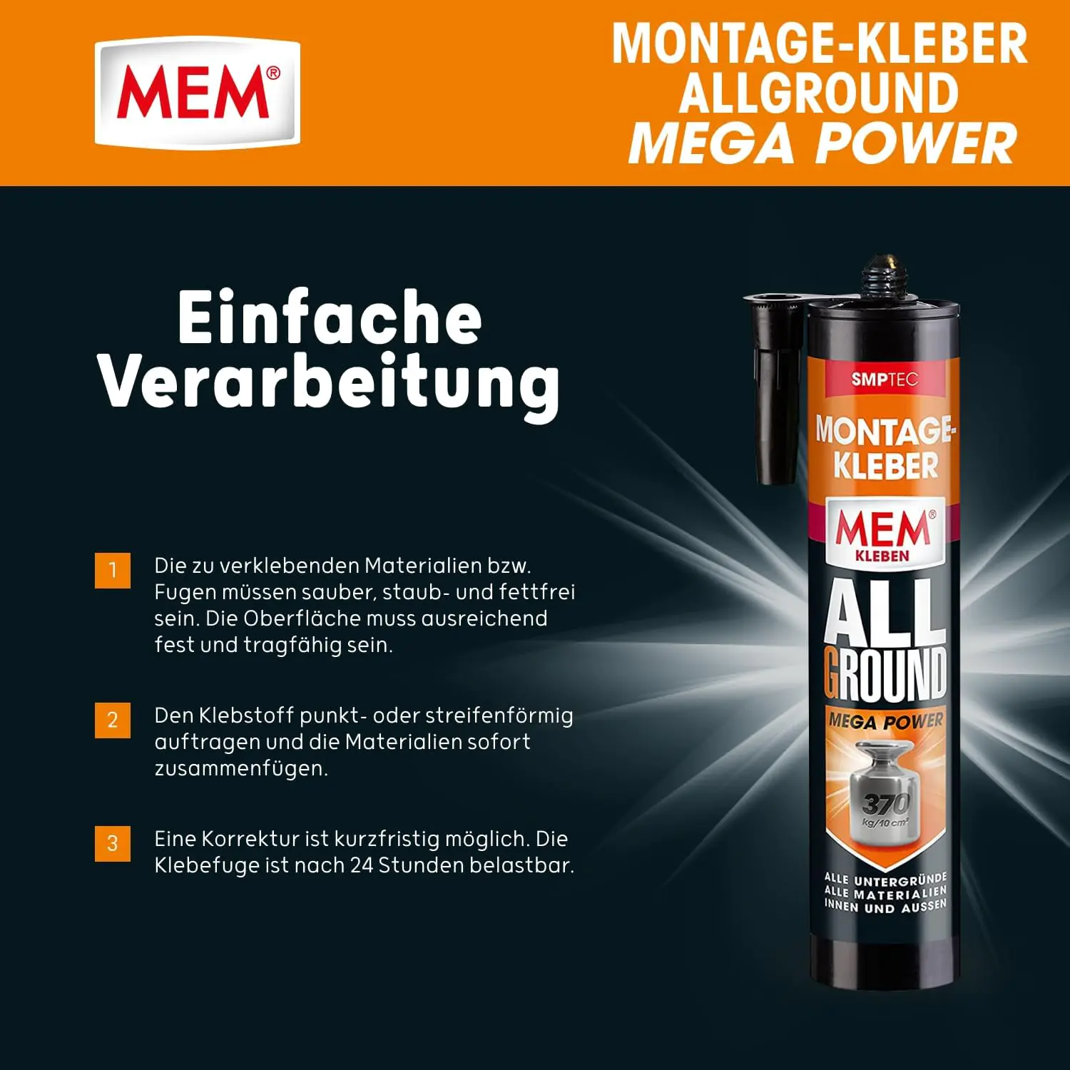 MEM Montagekleber Mega Power 2x 450 g
