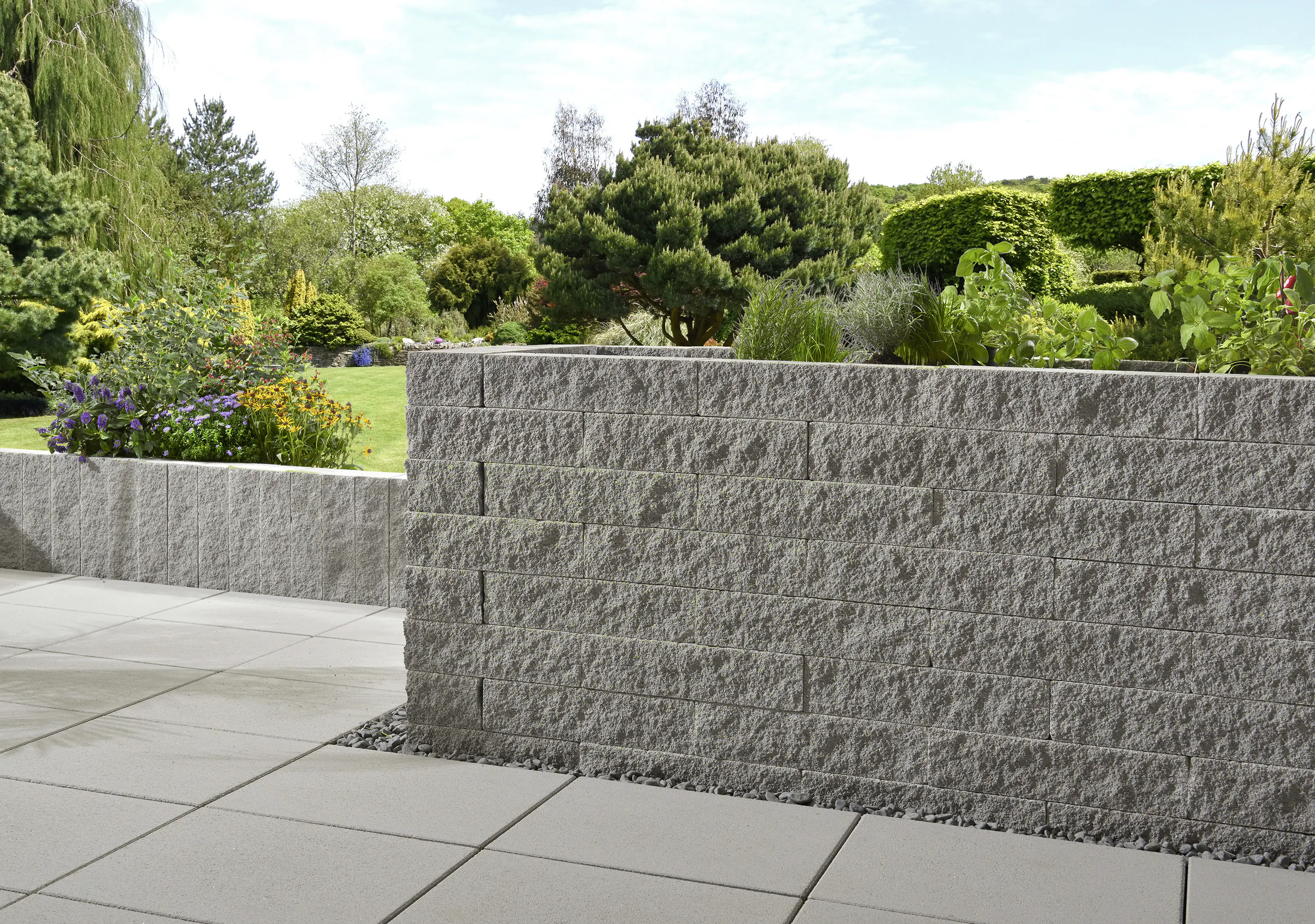 Kann Mauerstein Montania 40 x 15 x 10 cm silbergrau