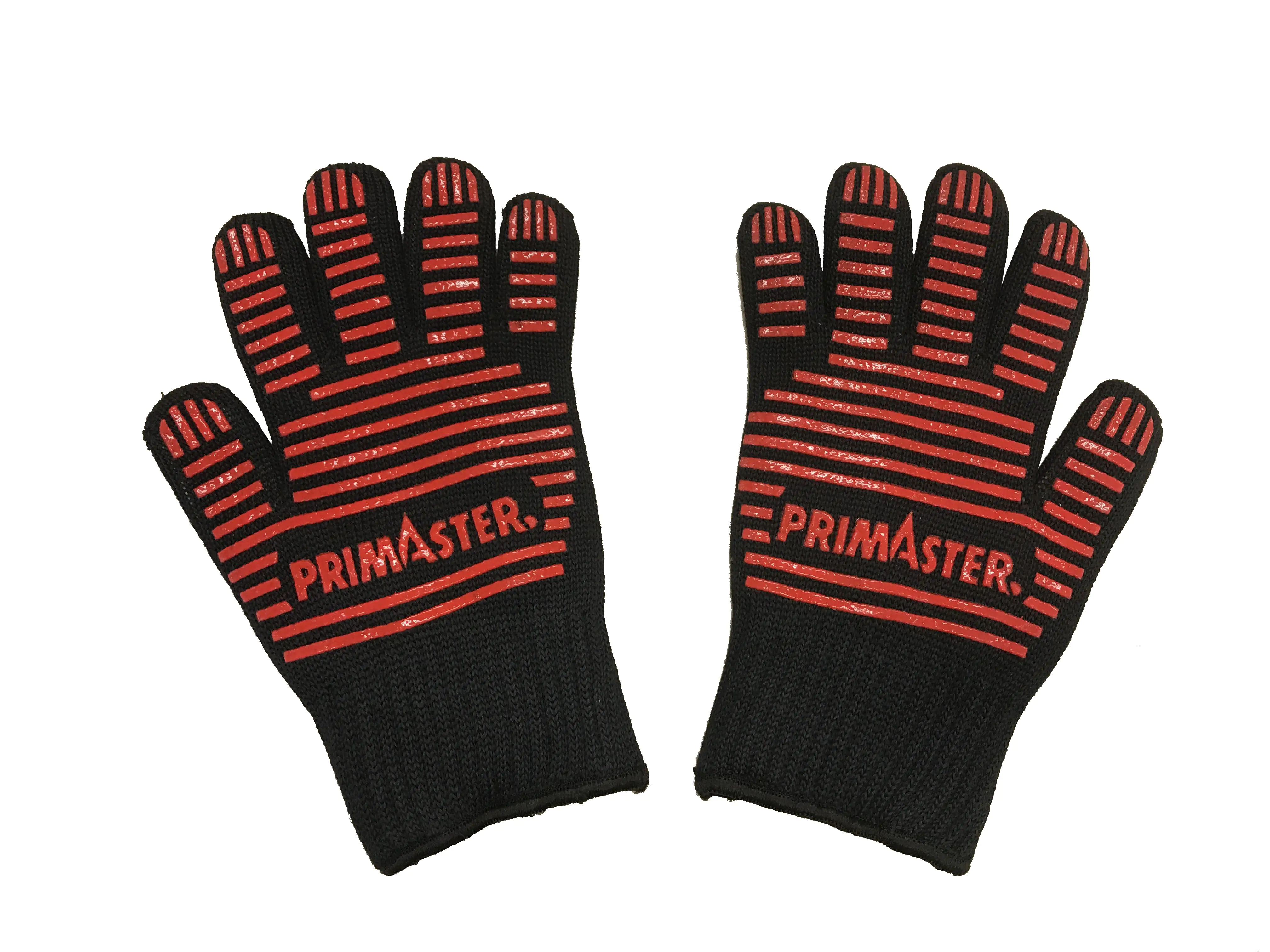 Primaster Grillhandschuhe schwarz rot Anti-Rutsch Größe 5 - 11 