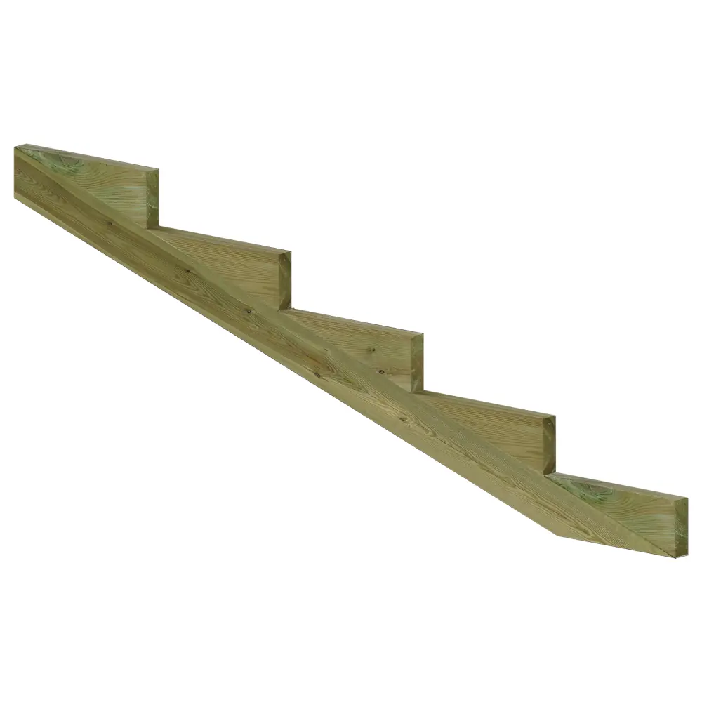 Plus Außentreppe Kiefer 5 Stufen 120 cm breit Schritttiefe 39 cm